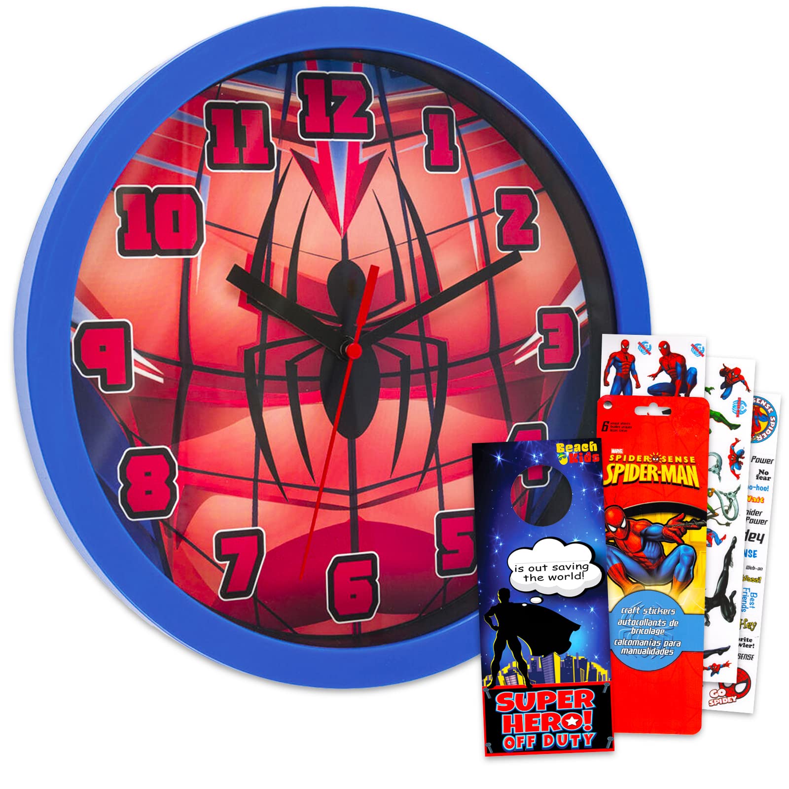 Marvel Spiderman Wall Clock for Kids & Adults - 9.75
