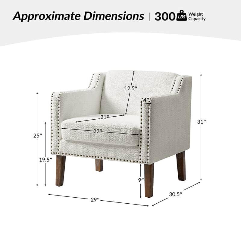 Solid Wood Frame Armchair - Modern & Durable Wooden Chair for Living Room, Dining Room, Office - Comfortable & Stylish Home Furniture