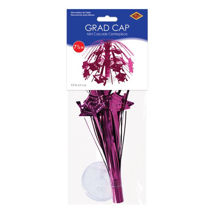 12 Pack Burgundy Graduation Cap Mini Cascade Centerpieces - Perfect for Graduation Party Decorations, Table Centerpieces, and Photo Backdrops