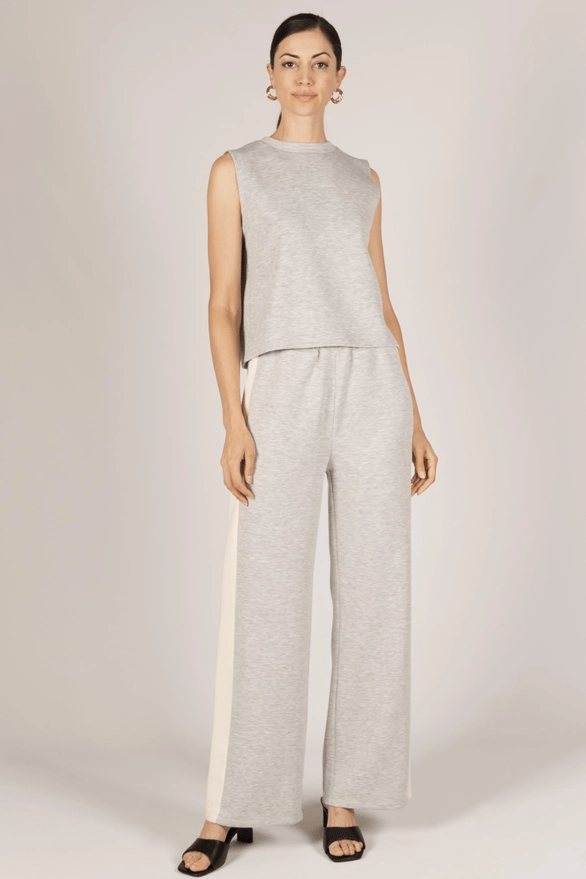 Soft Modal Wide Leg Pants with Side Stripes for Women - Comfortable Stretch Lounge Pants for Yoga, Work from Home & Casual Wear