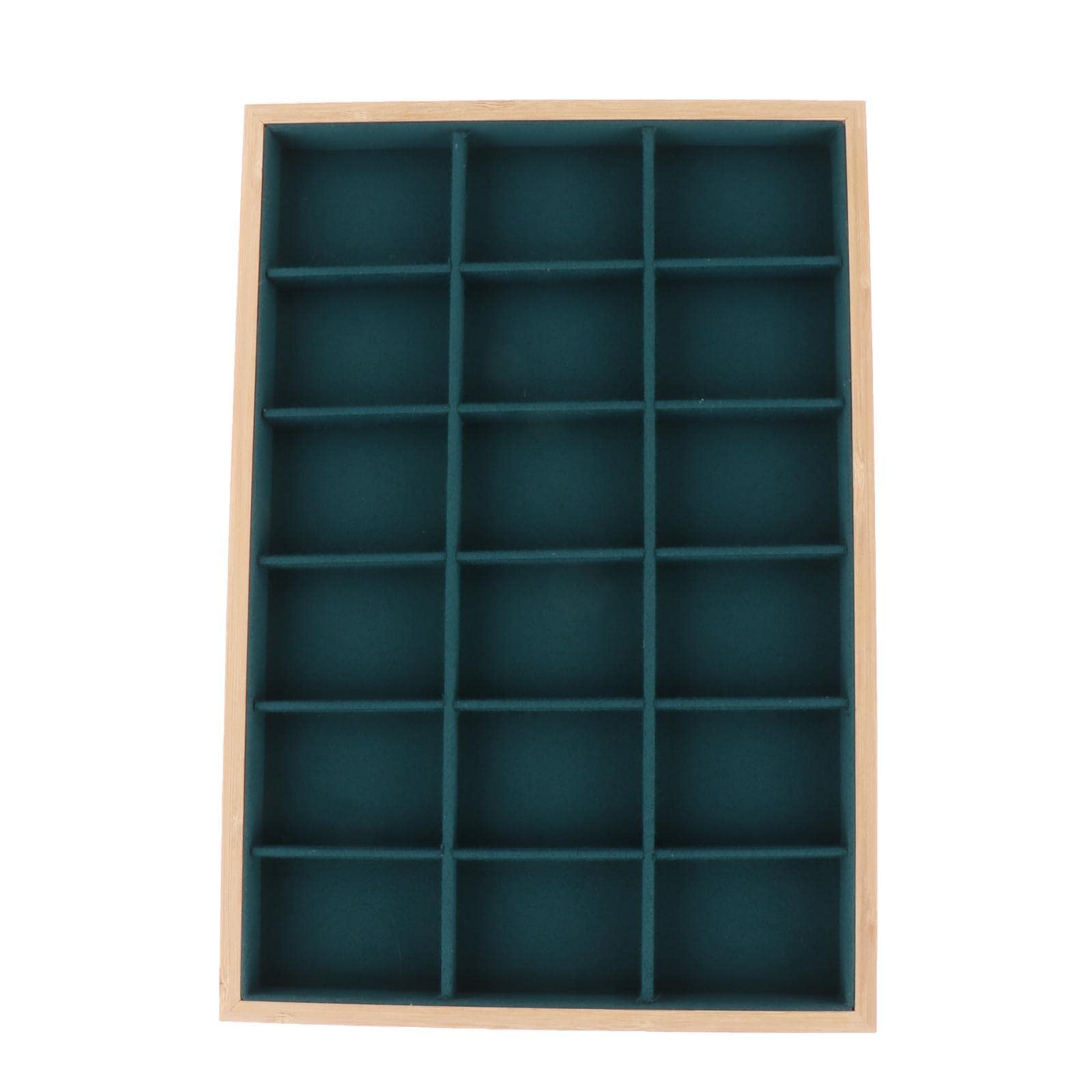 Colaxi Jewelry Storage Tray - Flannel Lined Organizer Box for Earrings, Bracelets & Rings | Drawer & Countertop Display Case | Perfect for Jewelry Stores, Gifts & Home Organization