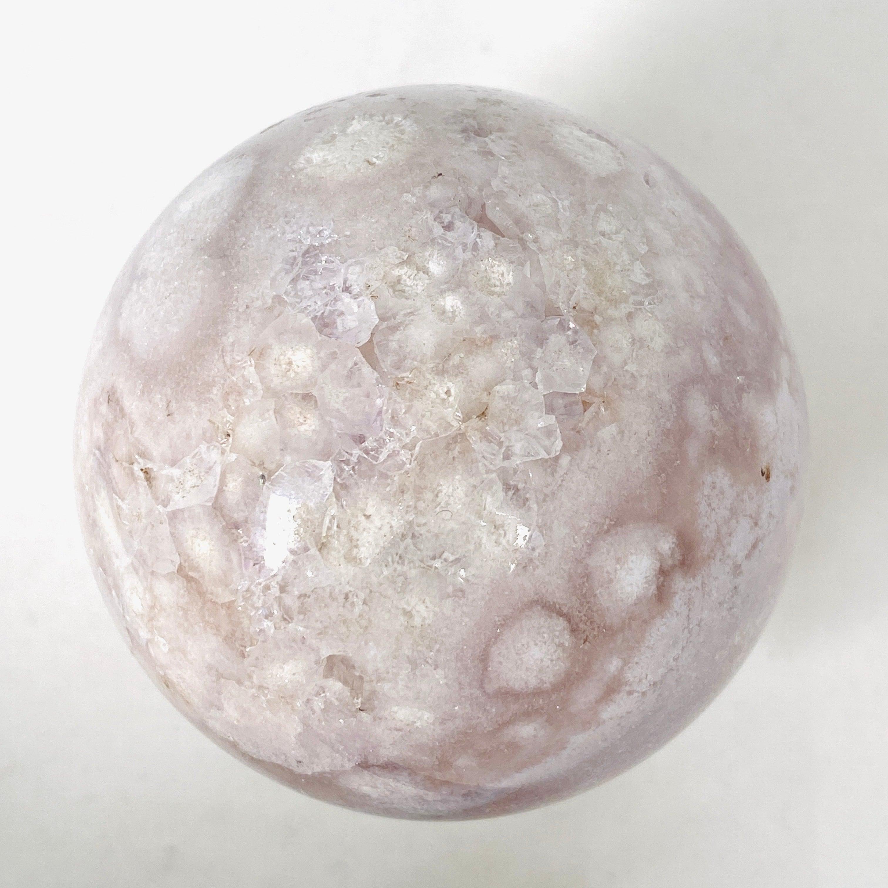 Natural Pink Amethyst Crystal Sphere - Healing Stone for Meditation, Reiki & Home Decor (PAMS 04) | Perfect for Spiritual Healing, Yoga Spaces & Gift Giving