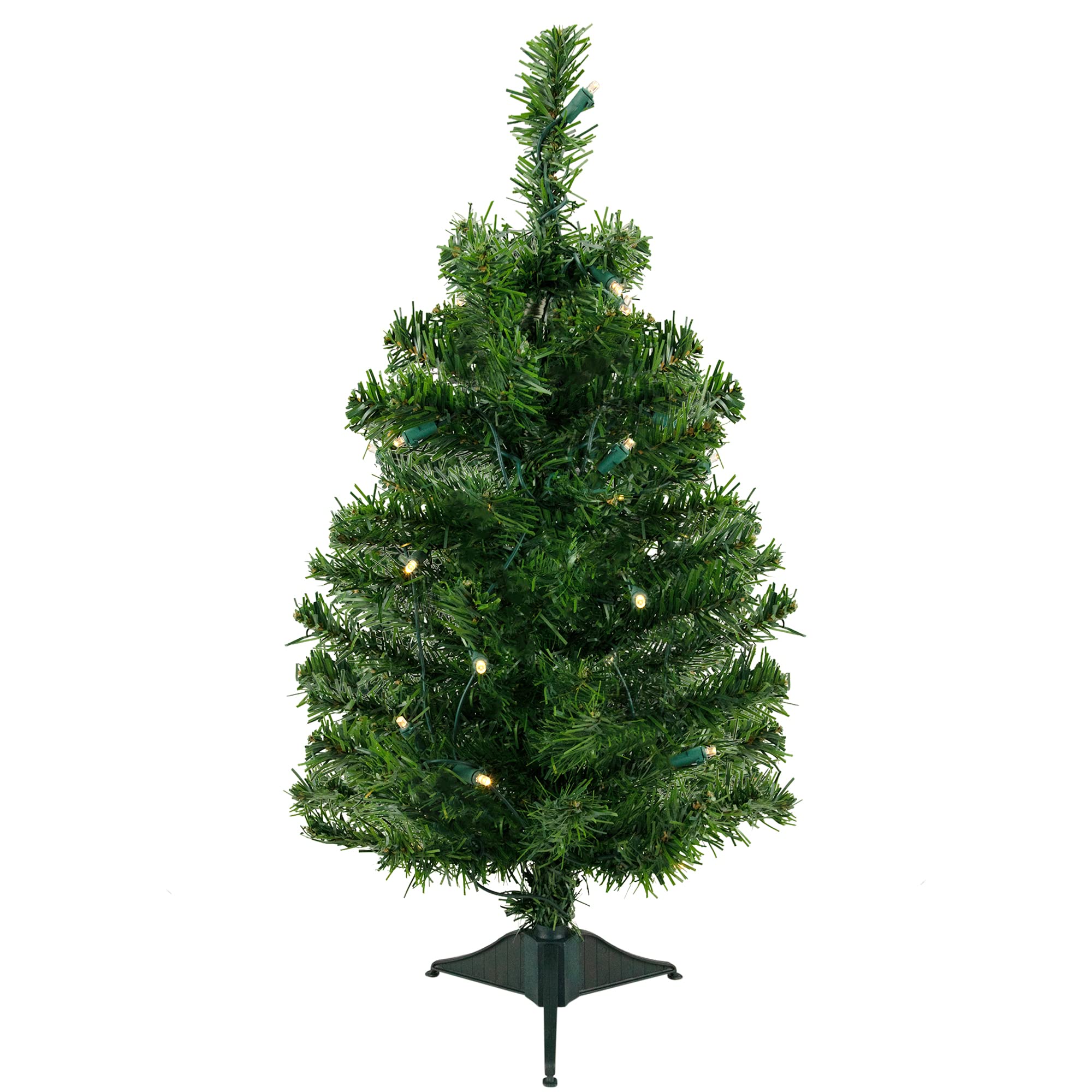 Northlight 2ft Pre-Lit Artificial Christmas Tree with Warm White LED Lights | Mixed Pine Design for Holiday Decor | Perfect for Living Room, Office & Festive Home Decorations