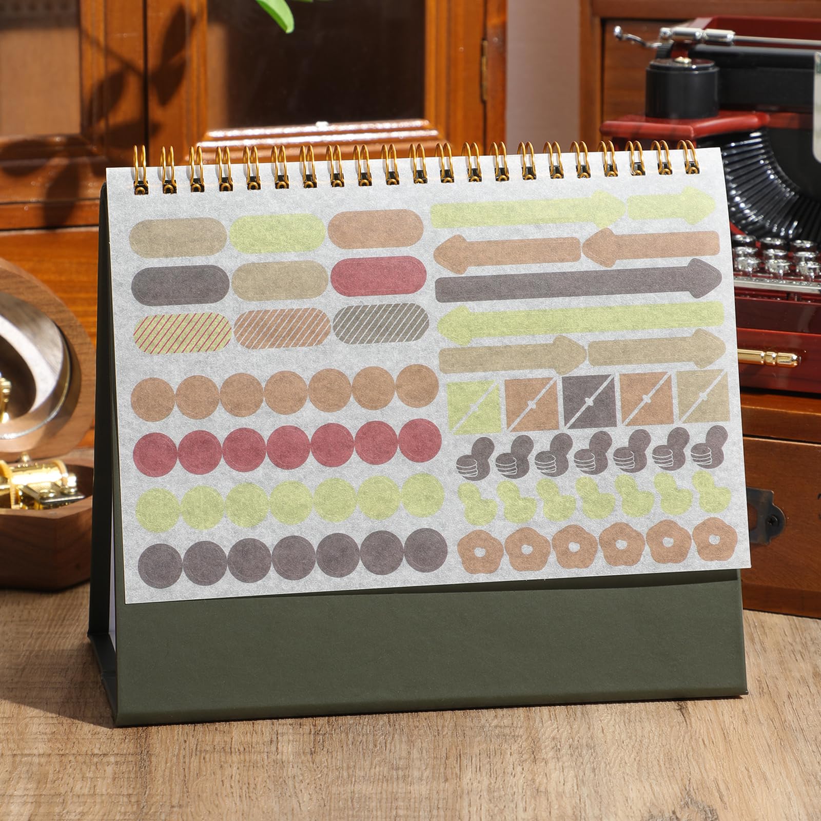 2025 Small Desk Calendar - Standing Flip Monthly Planner with Metal Ring Twin-Wire Binding for Home, Office & School | Perfect for Scheduling, Productivity & Organization (Green)