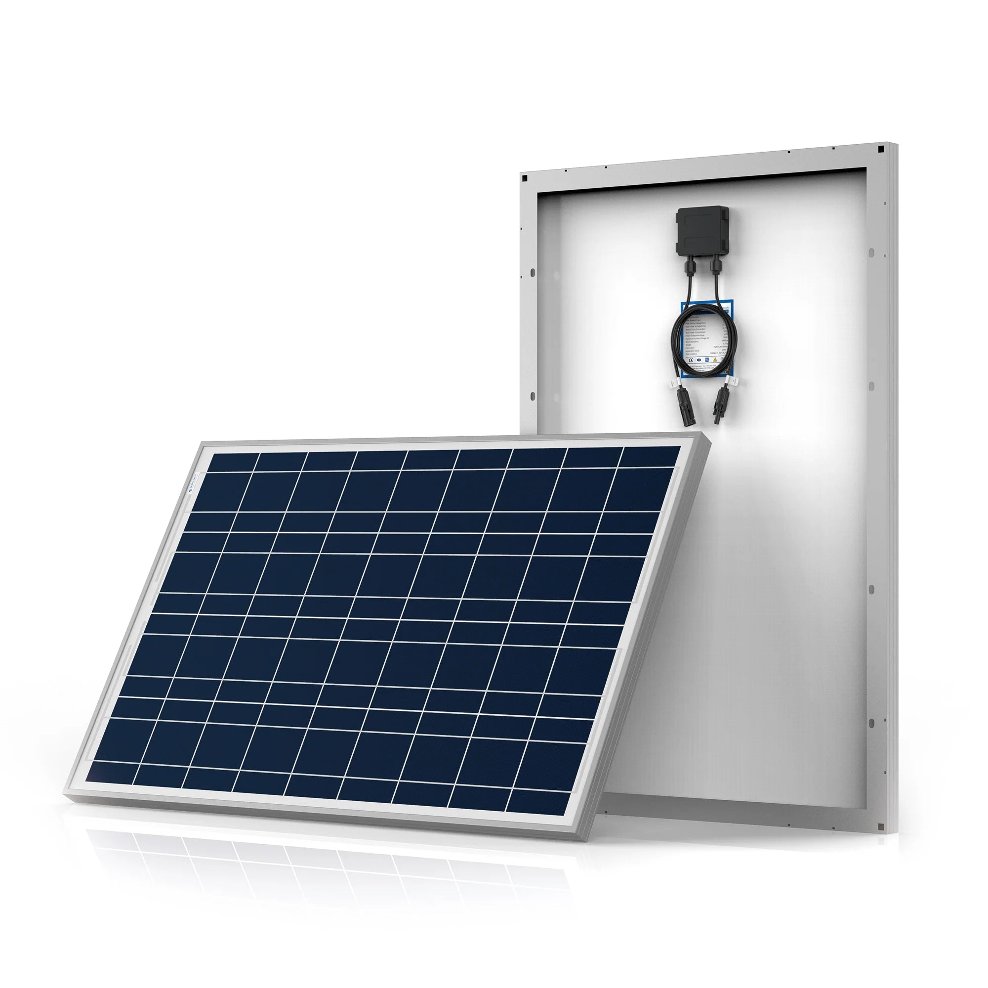 ACOPOWER 100W Polycrystalline Solar Panel for RV, Boat, Off-Grid Power - High Efficiency Solar Charging for Camping, Emergency Backup & Outdoor Adventures