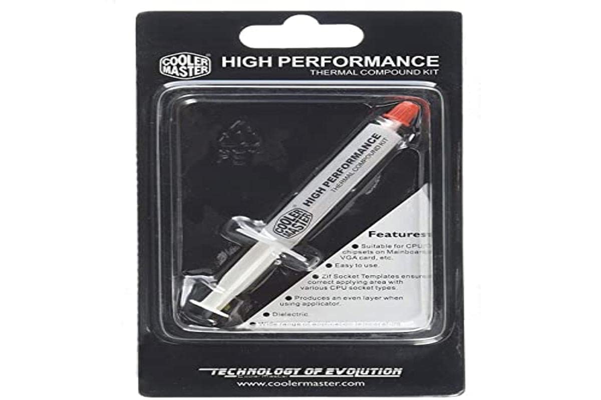 Cooler Master High Performance Thermal Paste (HTK-002-U1) - Premium CPU/GPU Thermal Compound for PC Builds, Overclocking & Laptop Cooling - 4.5g Tube
