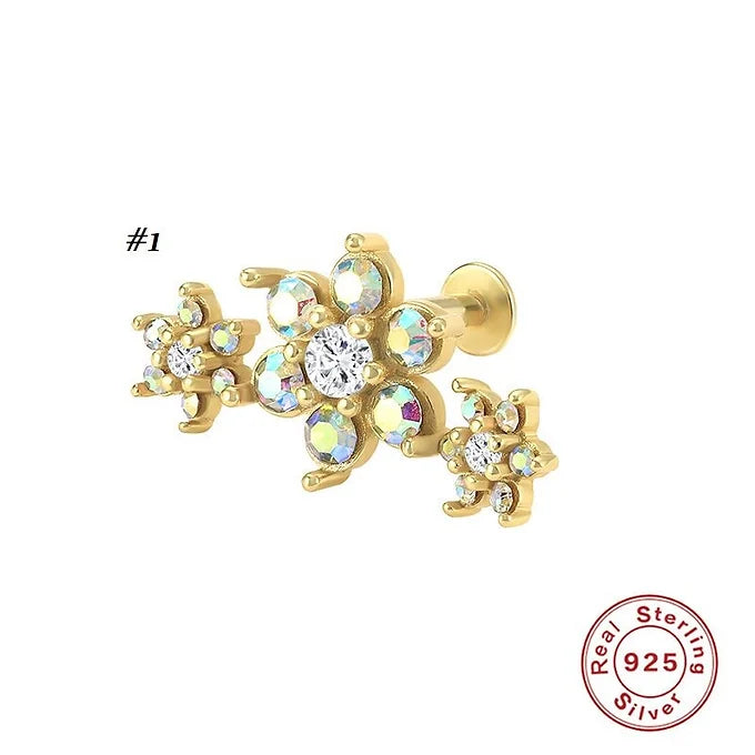 Flower Cartilage Earrings, Conch Studs, Helix Studs, Sleeper Earrings for Women | HC033 | Perfect for Daily Wear, Parties, and Gifts