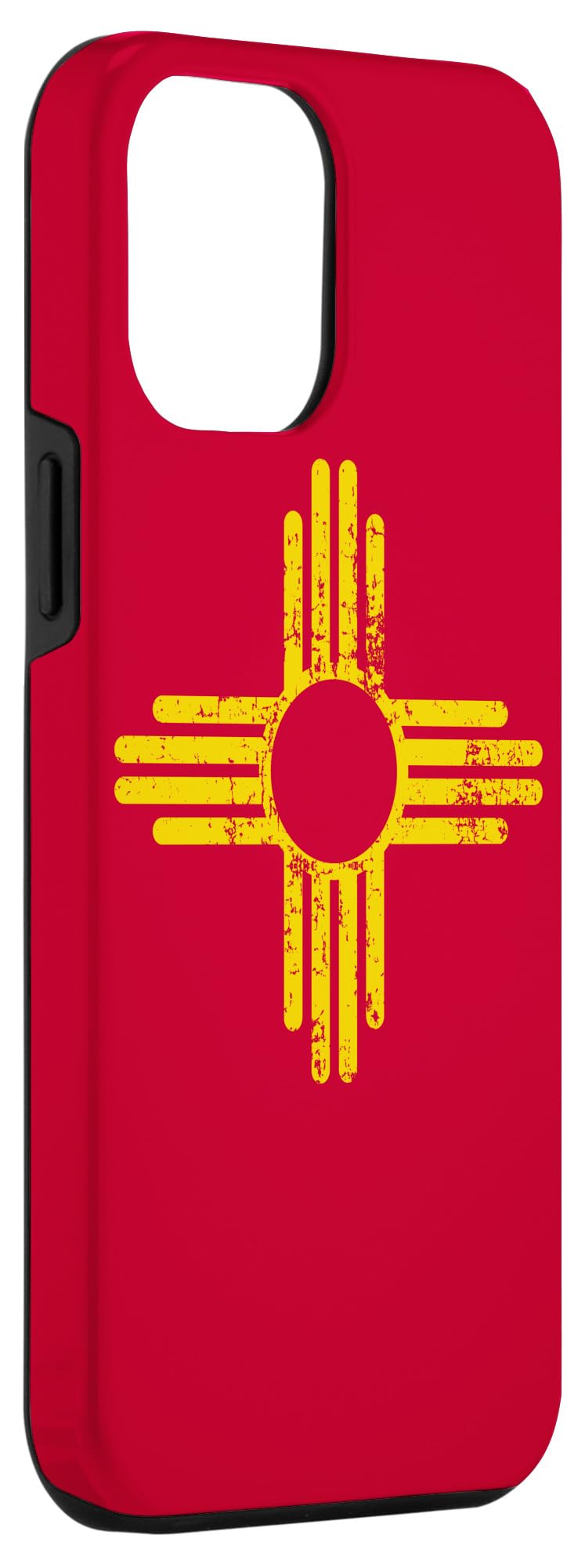 Vintage New Mexico Flag iPhone 12 Pro Max Case - Yellow & Red Southwest Design | Perfect for Travel, Photography & Southwest Style Enthusiasts