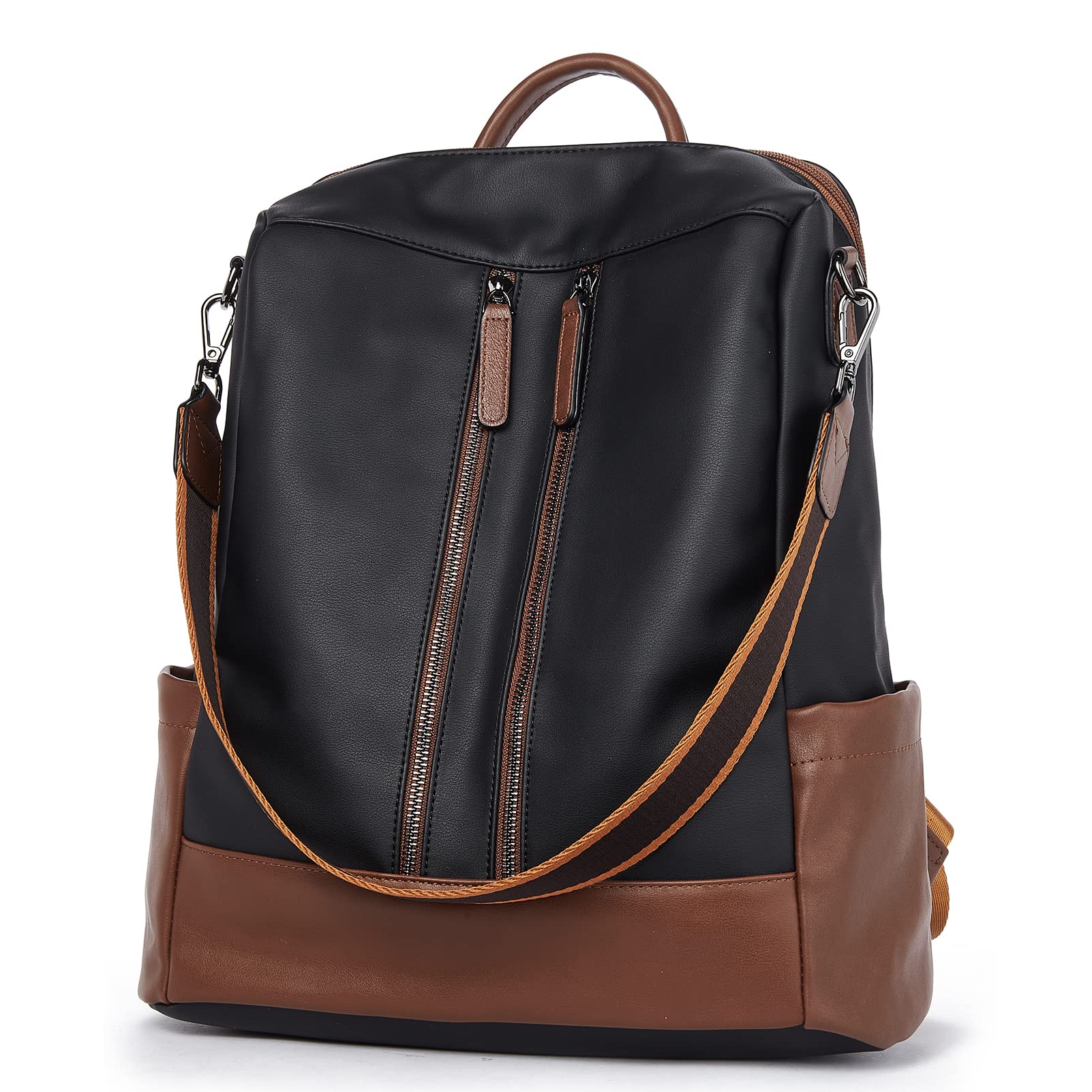 BROMEN Women's Leather Backpack Purse - Anti-Theft Fashion Shoulder Handbag & Bookbag for Work, Travel & Daily Use