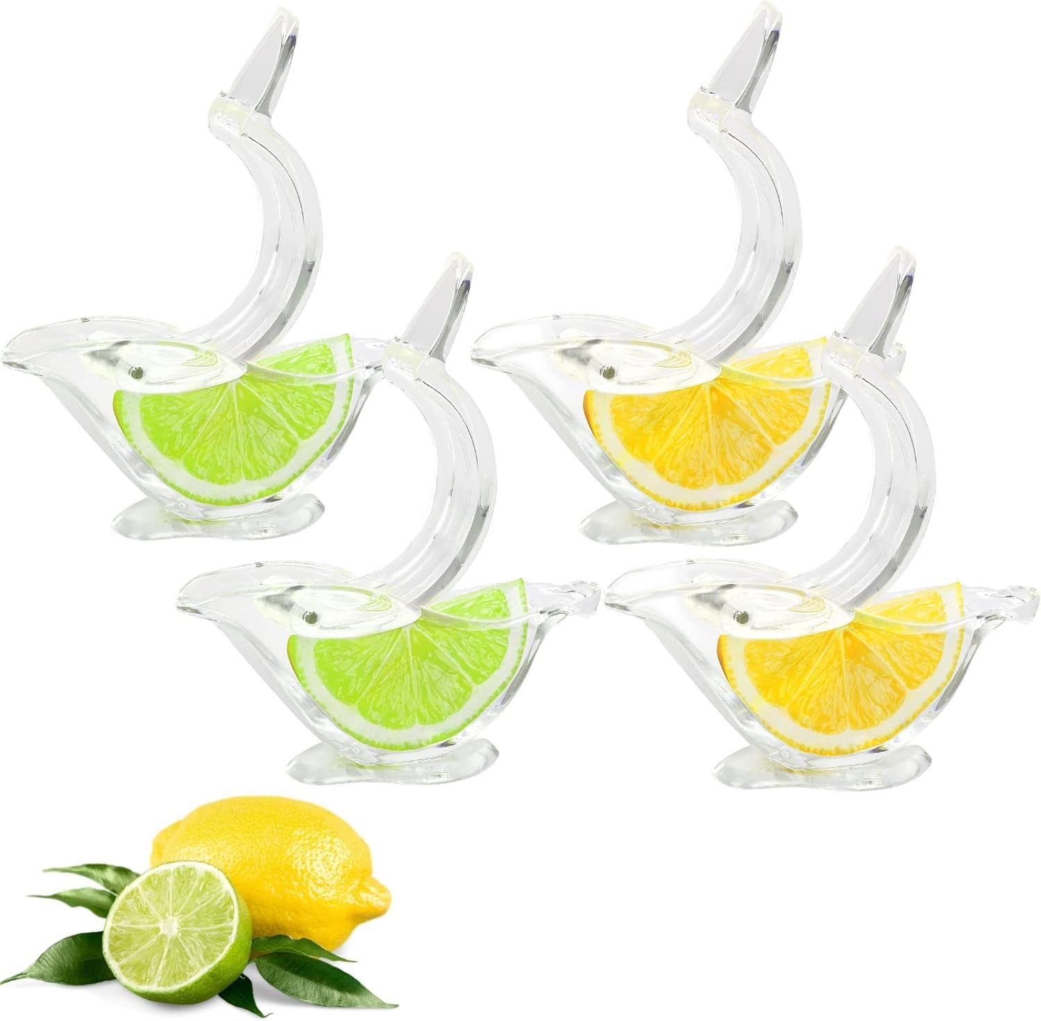Premium Manual Lemon Juicer - Acrylic Handheld Citrus Press for Orange, Lime & Pomegranate | Transparent Portable Fruit Squeezer with Elegant Bird Design | Perfect for Cocktails, Baking & Healthy Juicing at Home
