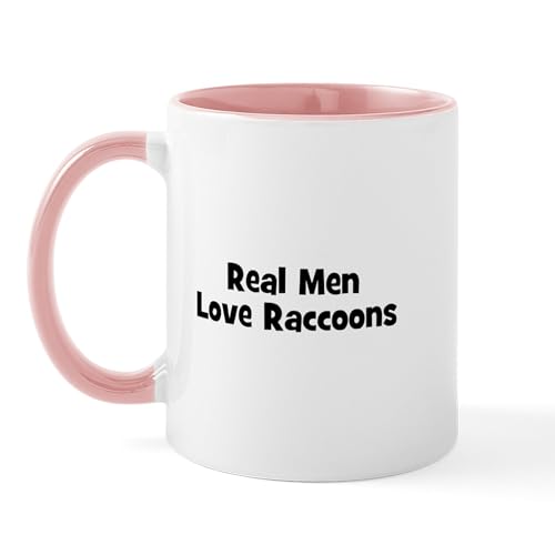 White/Pink Inside - Real Men Love Raccoons Mug