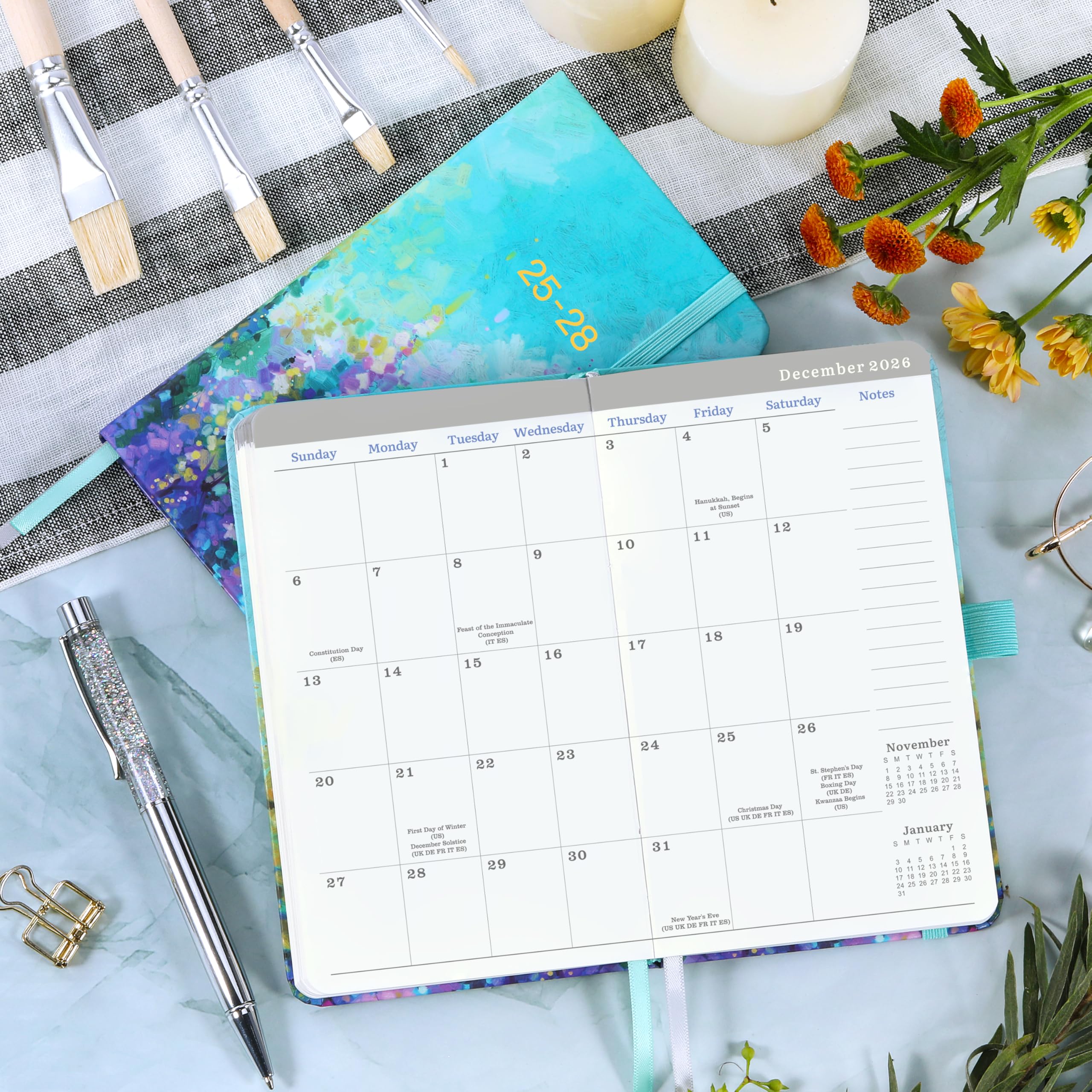 2025-2028 Monthly Pocket Planner (36-Month) - July 2025 to June 2028 with 60 Notes Pages, 6.2