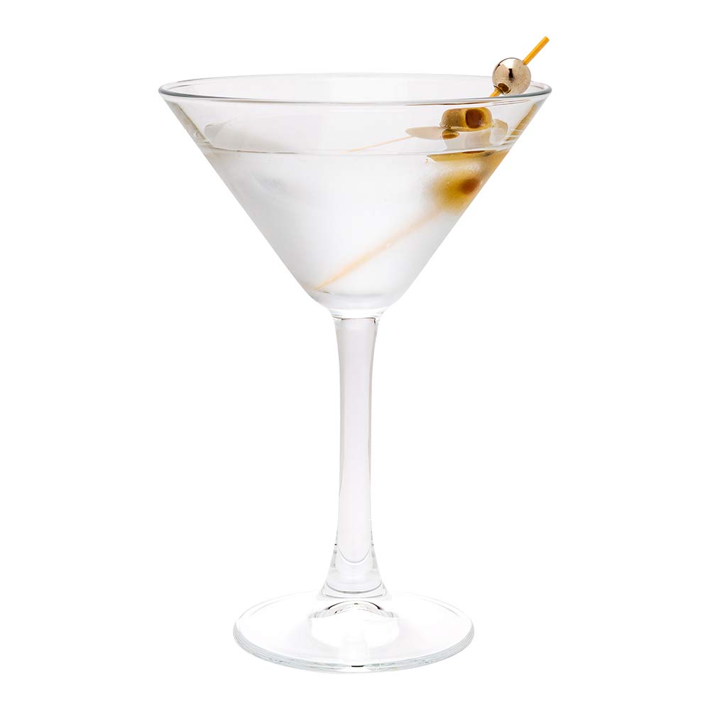 Restaurantware Cascata 12-Piece 8oz Stemmed Martini Glasses Set - Chip-Resistant, Lead-Free, Dishwasher Safe Cocktail Glasses for Martinis, Margaritas & Mixed Drinks | Perfect for Home Bars, Parties & Restaurants