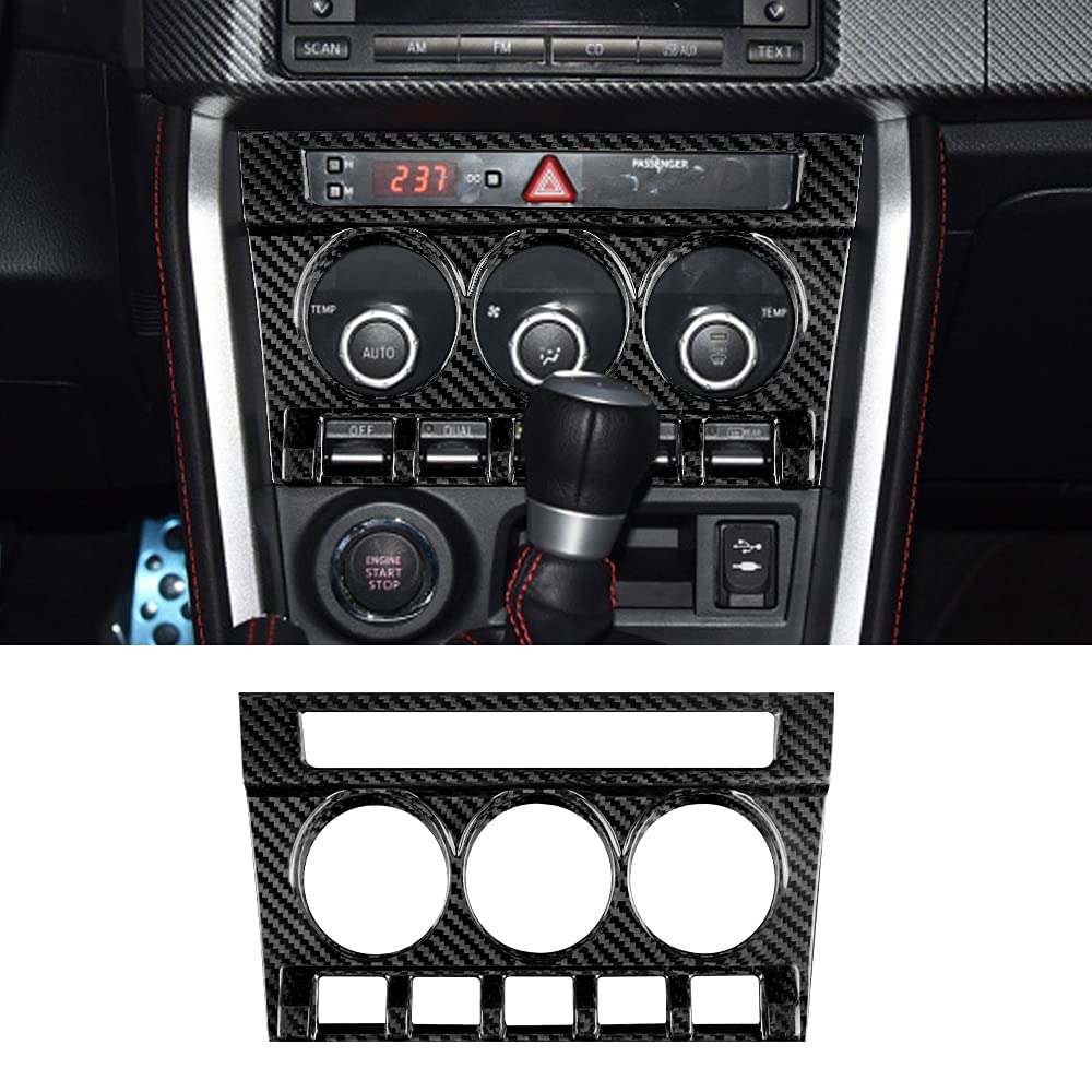 Carbon Fiber Center Console Cover for Subaru BRZ & Toyota 86 (2013-2020) - AC Vent & Switch Panel Protector, Black - Upgrade Interior & Prevent Scratches