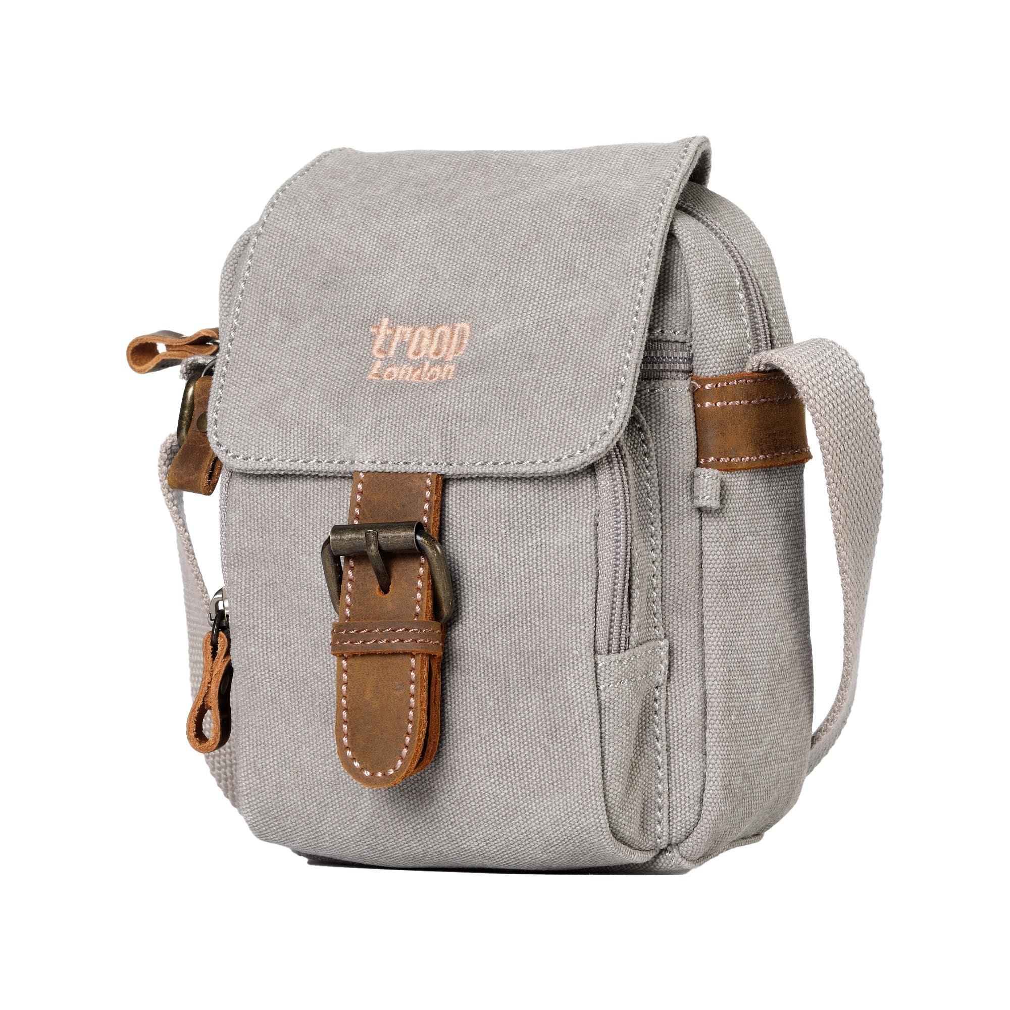TRP0213 Troop London Classic Canvas Crossbody Bag for Men & Women - Stylish & Durable Everyday Shoulder Bag for Work, Travel & Casual Outings