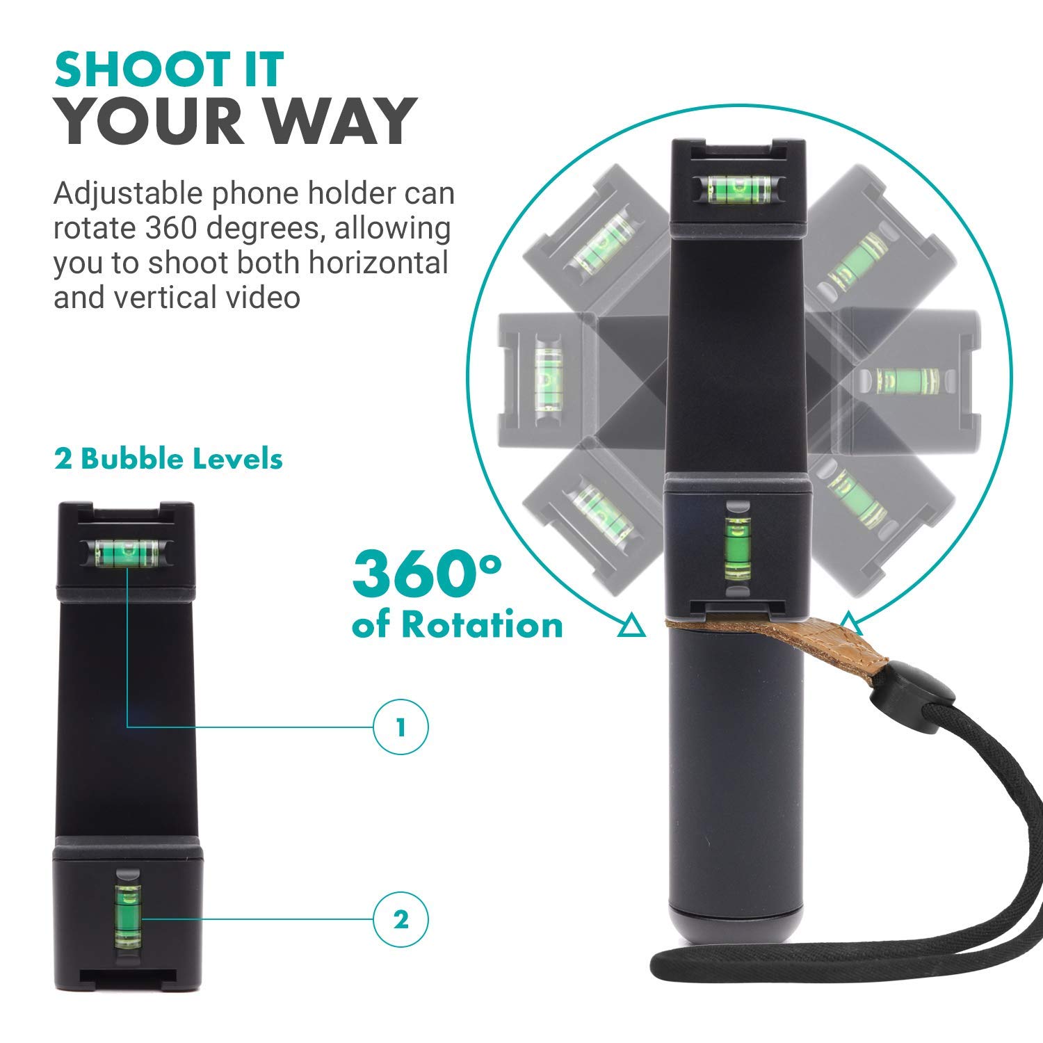 Movo VXR10-PRO+ Smartphone Video Rig Kit with Pro Shotgun Microphone, LED Light & Mini Tripod - Compatible with iPhone 11/11 Pro Max/SE/XS/XR/X & Android Phones - Perfect for Vlogging, YouTube Videos & Live Streaming