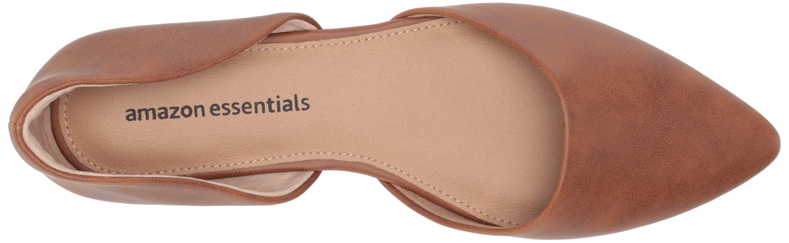 Amazon Essentials Women's Ballet Flat Shoes - Comfortable D'Orsay Style for Work, Casual & Everyday Wear