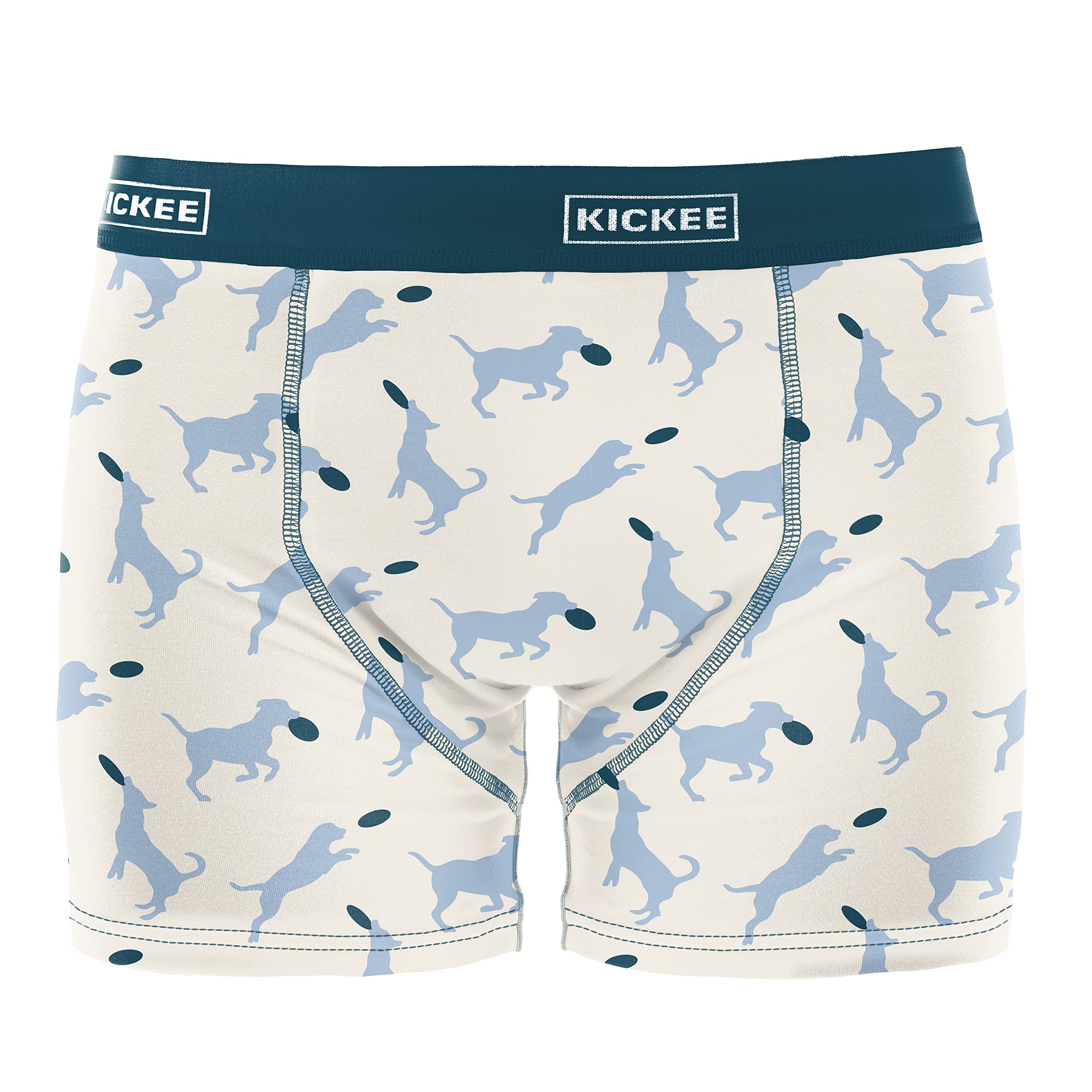 KICKEE Men's Silky Soft Print Boxer Brief Underwear - Comfortable & Breathable Cotton Blend for Everyday Wear - Perfect for Workout, Lounge & Sleep