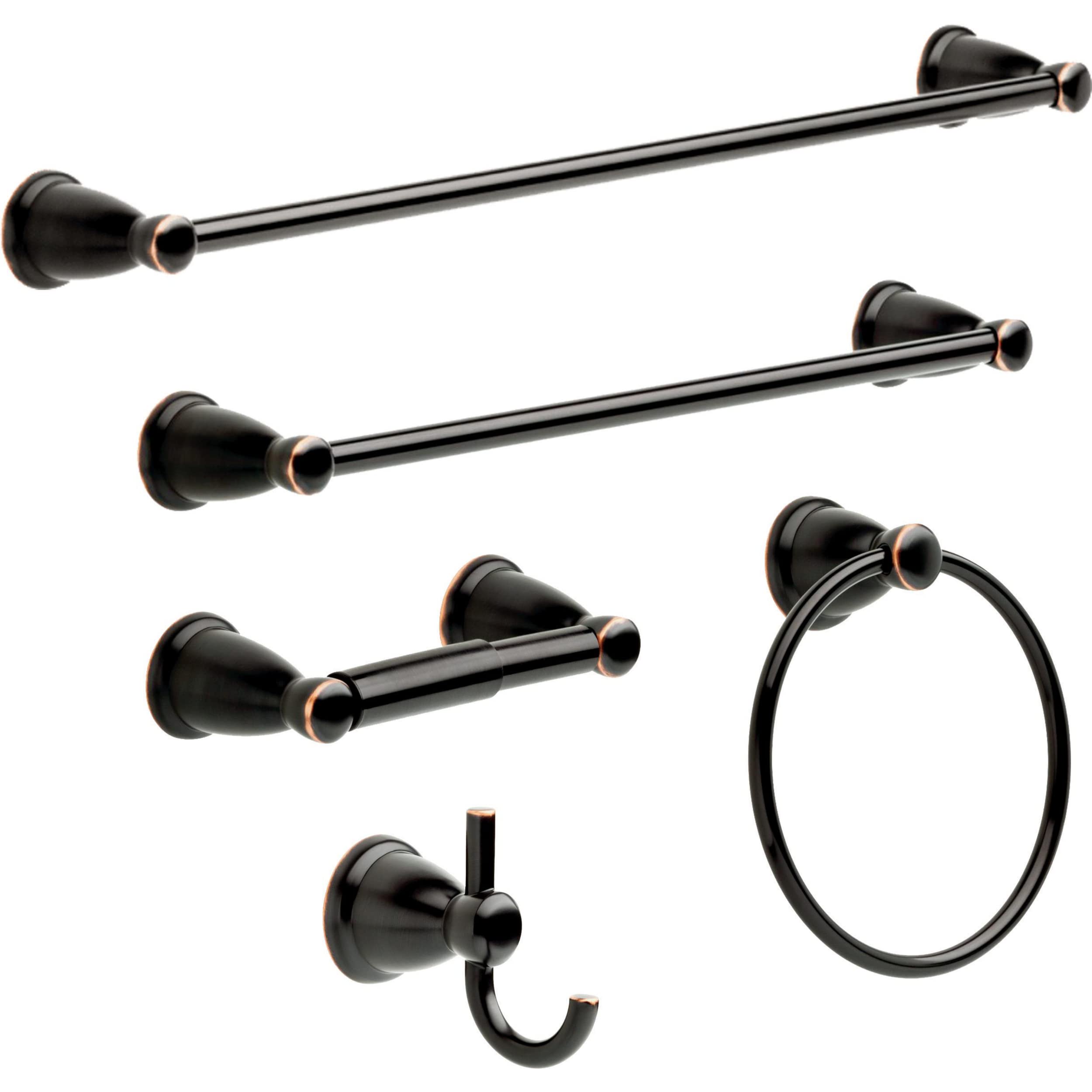 Franklin Brass Kinla Oil Rubbed Bronze Round Wall Mounted Towel Ring Holder (1-Pack) - Bathroom & Kitchen Towel Hanger for Hand & Bath Towels - Perfect for Modern Bathroom Accessories & Spa Decor