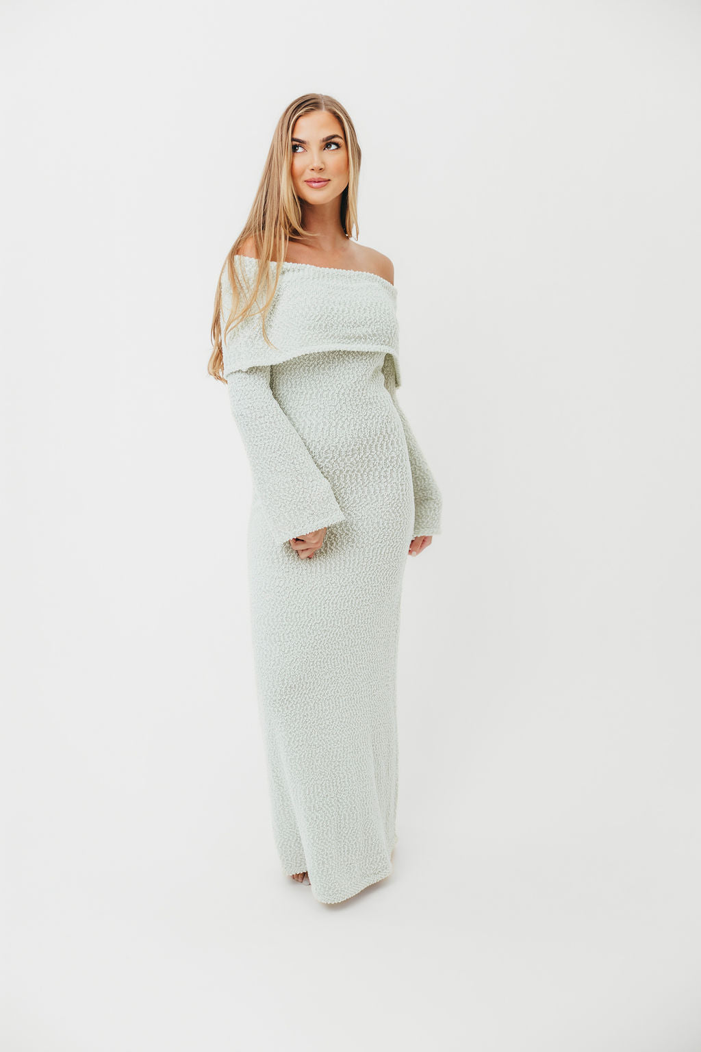 Nora Knit Maxi Dress in Seafoam Green - Bump Friendly Maternity Dress for Pregnancy, Nursing & Postpartum - Perfect for Casual Outings, Beach Vacations & Special Occasions