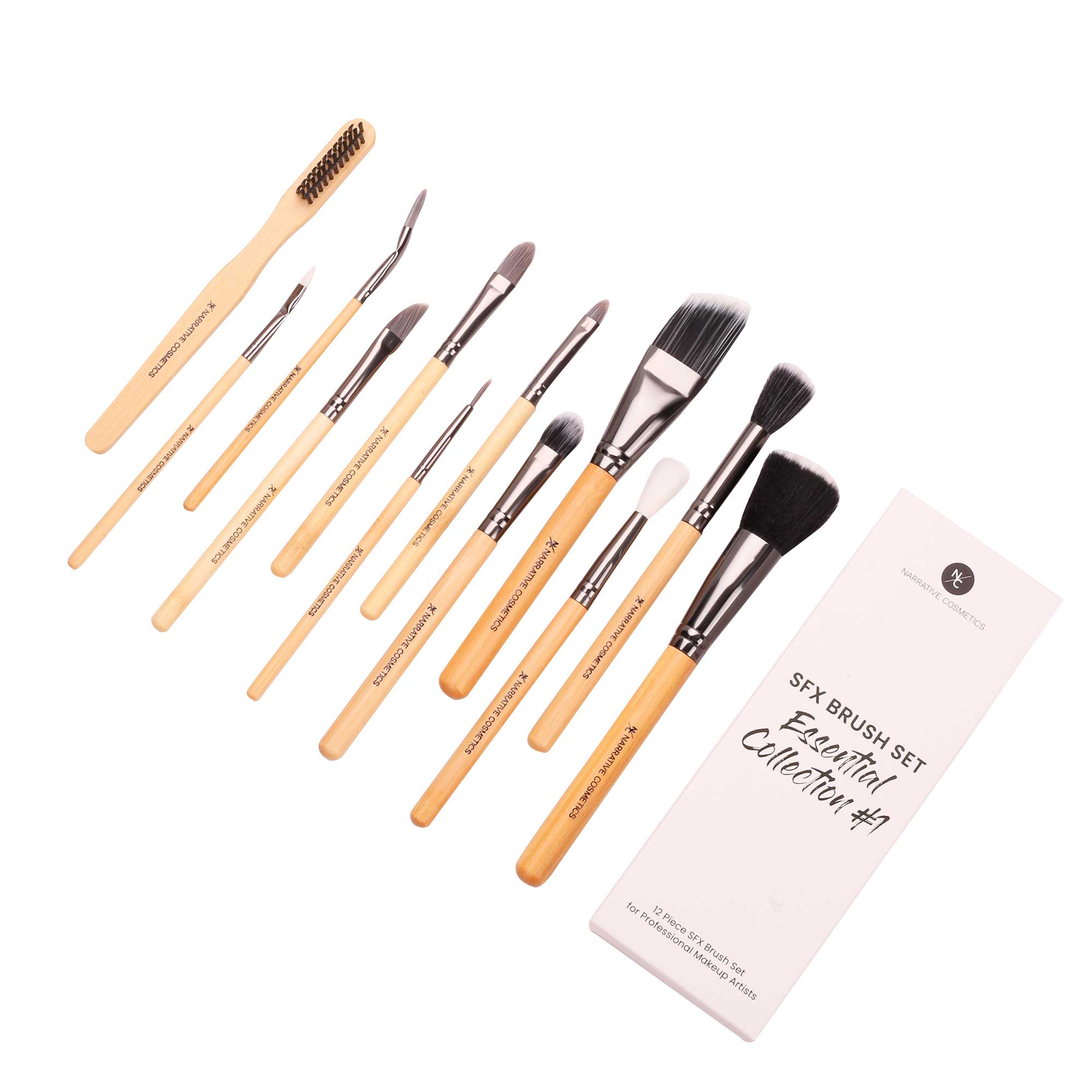 Professional SFX Makeup Brush Set for Special Effects Artists - Film, Theater & Halloween Makeup Kit - Essential Tools for Horror, Cosplay & Fantasy Character Creation