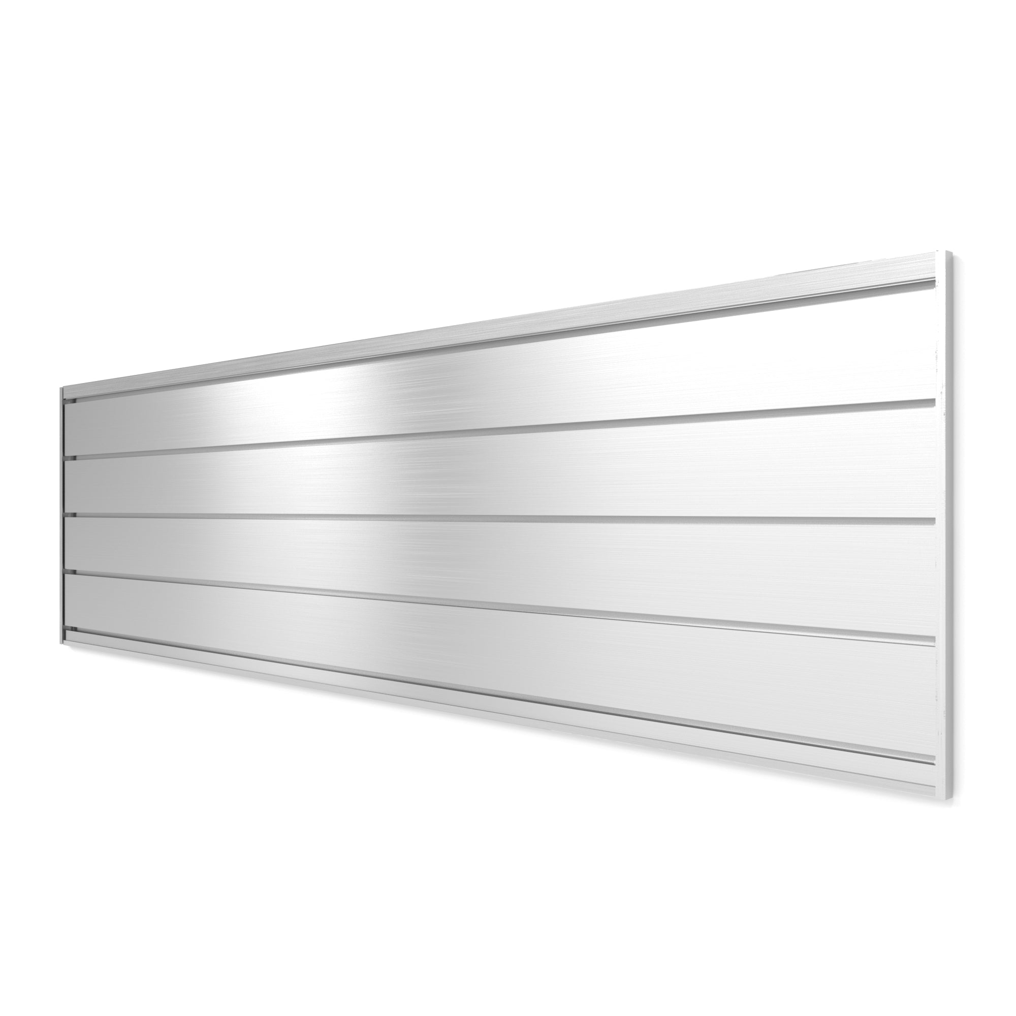 80 Inch Aluminum Slatwall Backsplash with Live Edge Work Surface - Durable Kitchen Backsplash Panel for Restaurants, Bars & Home Kitchens