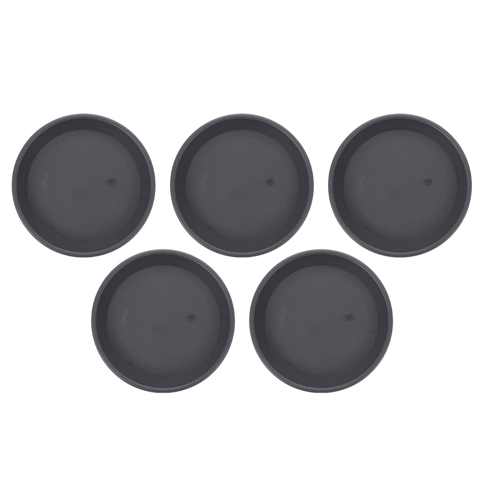 Happyyami 5-Pack Large Plastic Plant Saucers - Round Drip Trays for Indoor/Outdoor Flower Pots, Succulents & Garden Plants - Perfect for Balcony, Patio & Greenhouses (10.2 Inch)