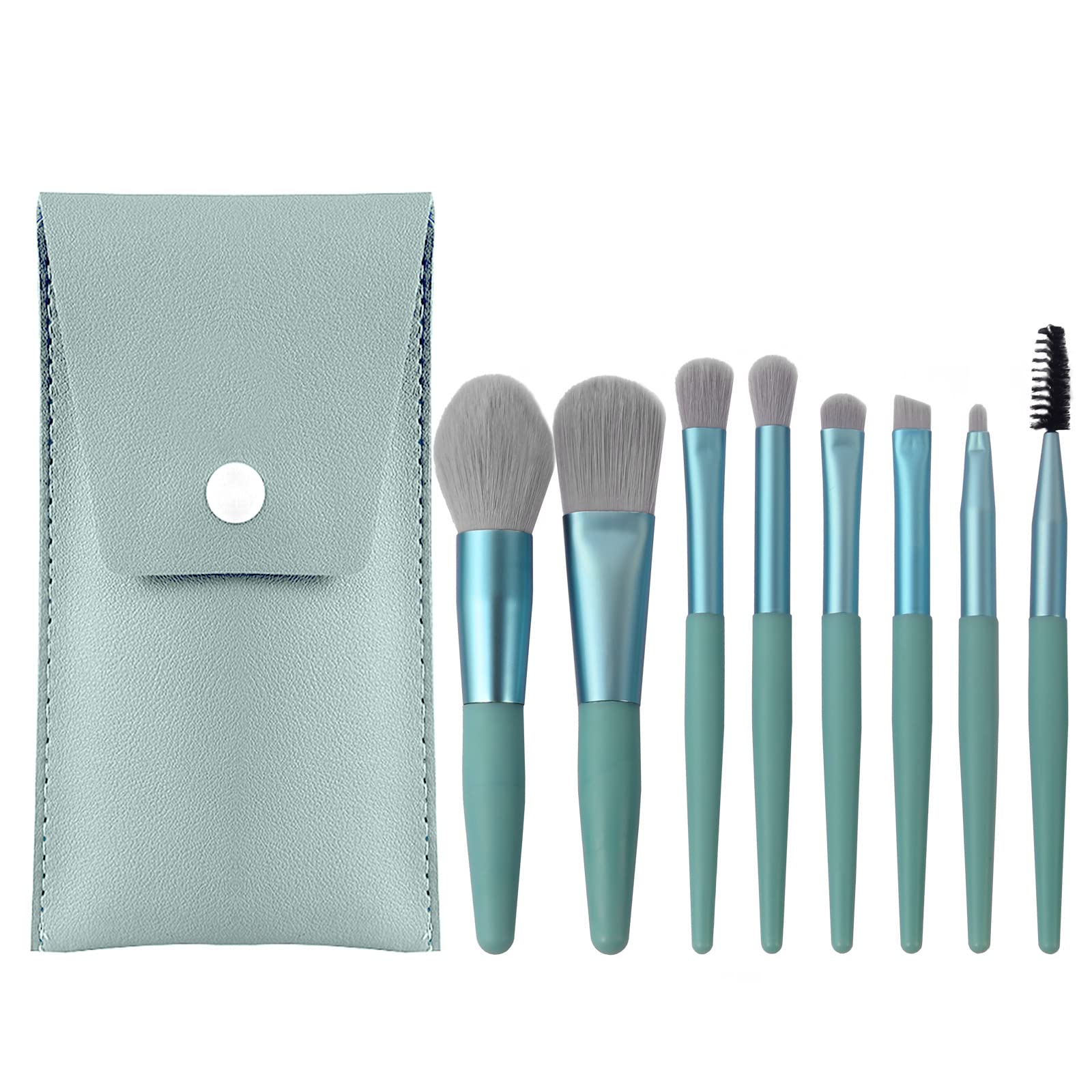 8-Piece Synthetic Makeup Brush Set - Foundation, Blending, Powder, Blush, Concealer & Eye Brushes for Flawless Makeup Application | Perfect for Daily Use, Professional Makeup & Travel