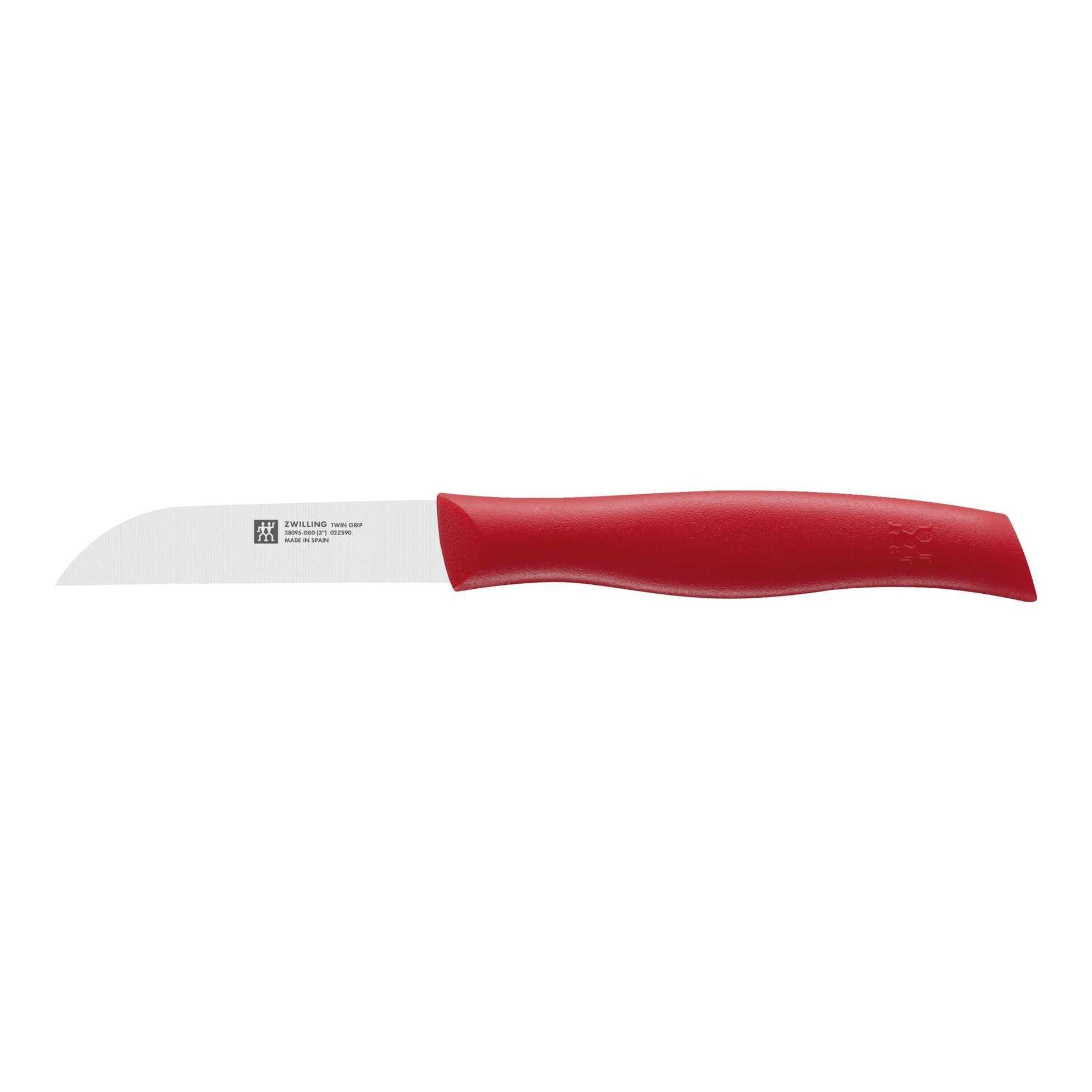 ZWILLING Twin Grip 3 Vegetable Knife - 5-Inch Red Handle Kitchen Knife for Precise Chopping & Slicing | Perfect for Meal Prep, Salad Making & Vegetable Cutting