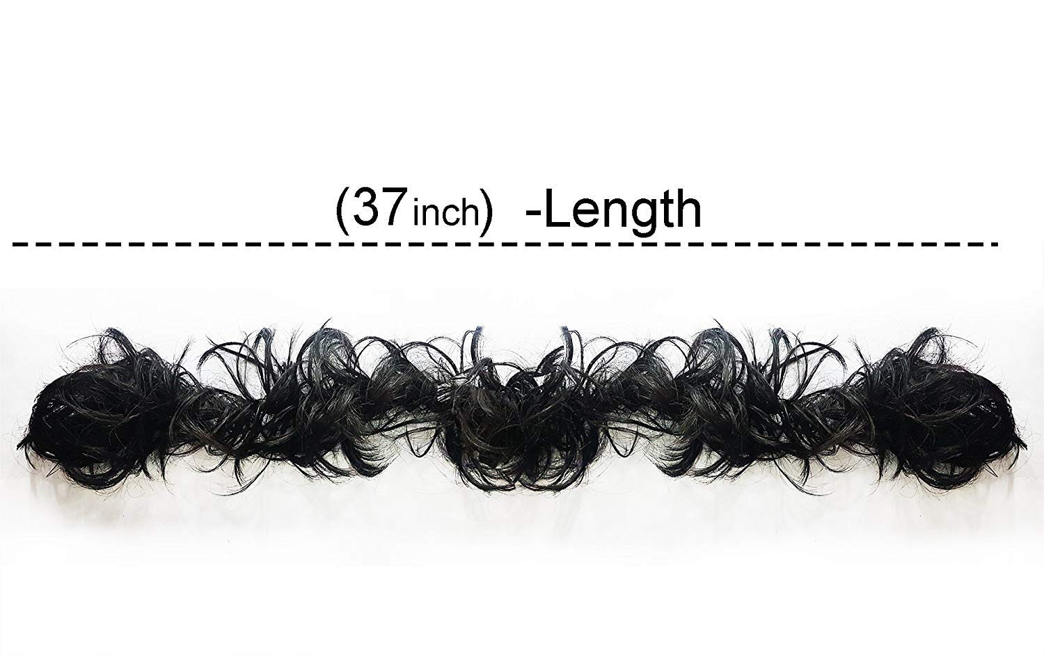 Pema Long Ponytail Hair Extensions & Wigs - 36 Inch Clip-in Bun Maker Hairpiece (Black) for Women - Perfect for Parties, Weddings & Everyday Styling