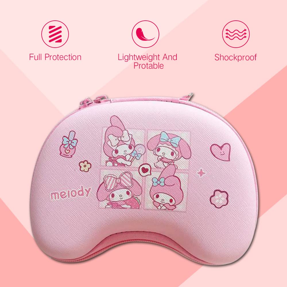 Premium Travel Case for PS5, PS4, Switch Pro, Switch OLED & Xbox Controllers - Durable Hard Shell Protective Cover with Cute Rabbit Design | Perfect for Gaming On-The-Go, Travel Protection & Controller Storage