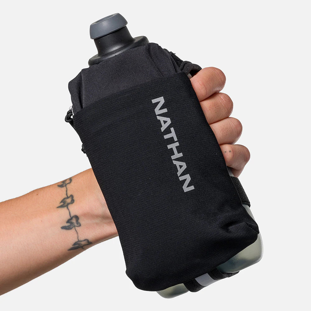SpeedDraw 2 Flask 18oz Stainless Steel Water Bottle - Black & Reflective Silver - Leakproof & Insulated for Outdoor, Gym, Hiking & Travel
