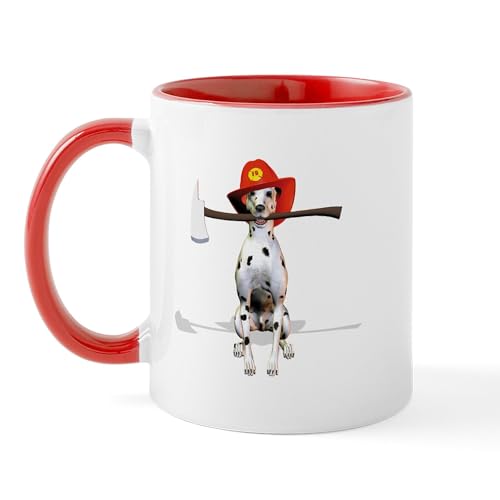White/Red Inside - Dalmatian Firema's Dog Mug