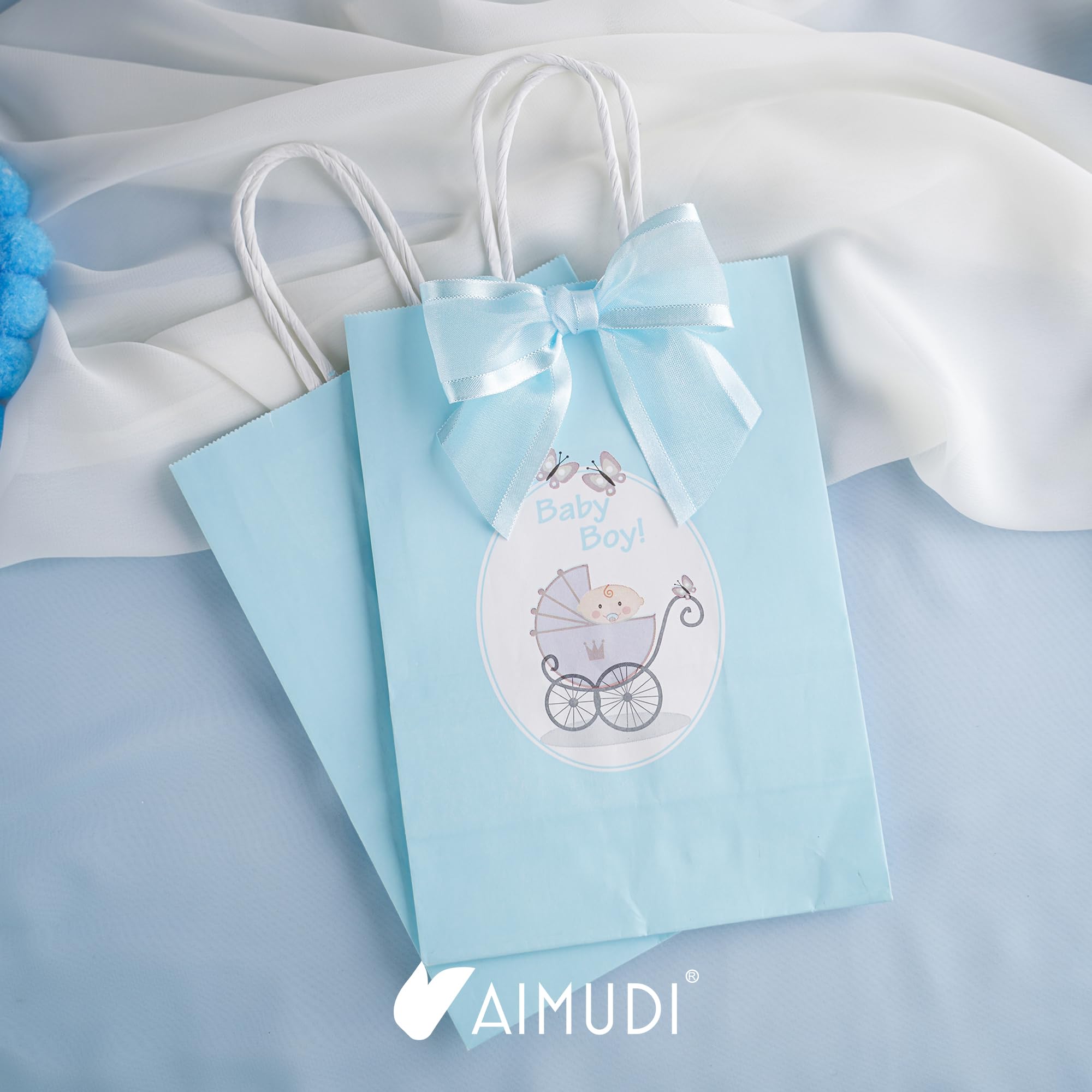 Premade Baby Blue Bows 4