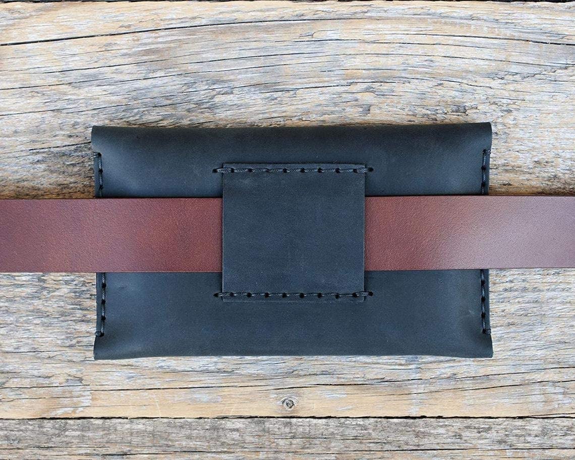Premium Genuine Bovine Leather Fanny Pack for iPhone 15 Pro Max - Waist Bag with Card Pocket & Belt Loop - Perfect for Travel, Hiking, and Everyday Use