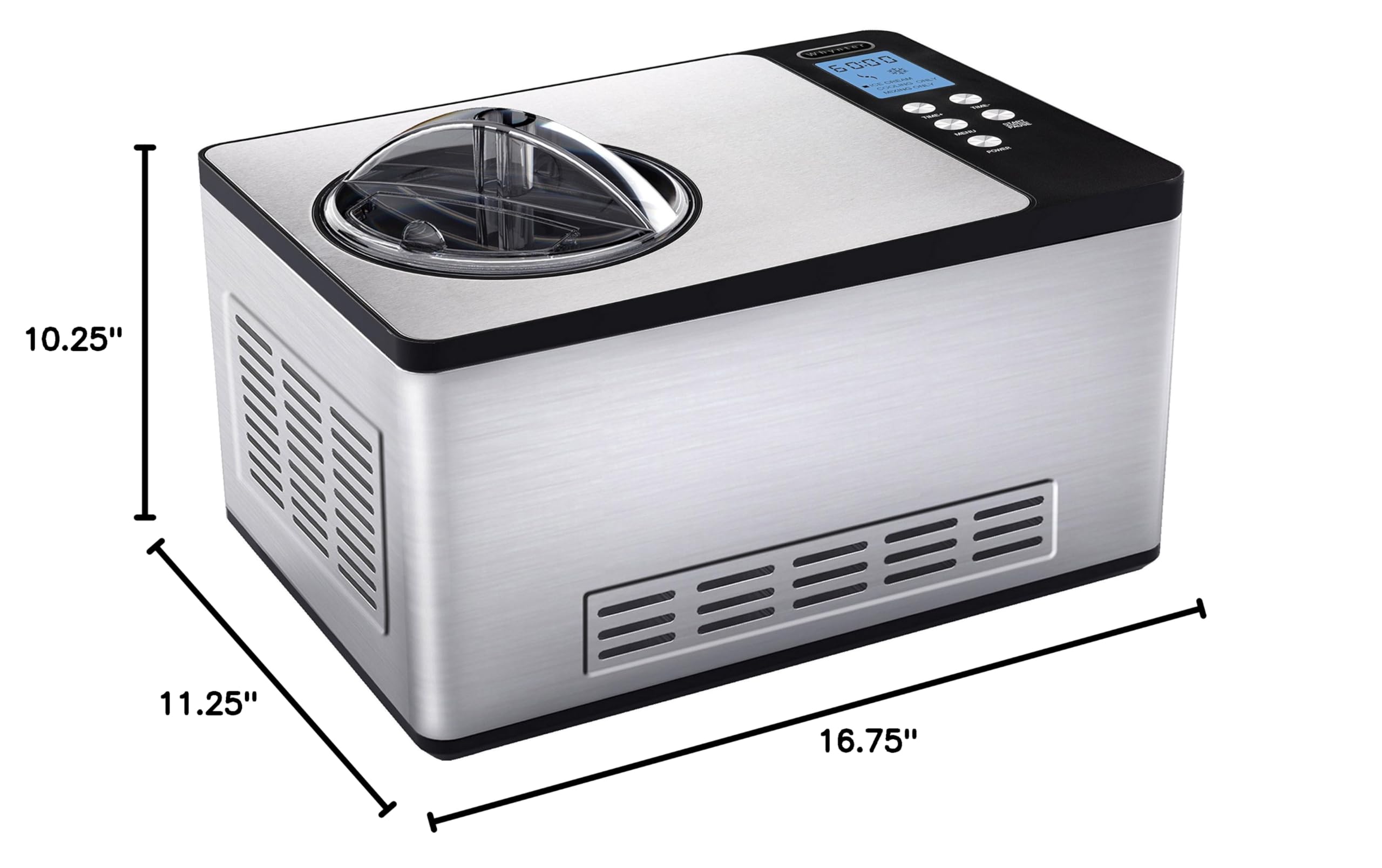 Whynter ICM-200LS 2-Quart Stainless Steel Automatic Ice Cream Maker with Compressor - Includes Ben & Jerry's Homemade Ice Cream & Dessert Recipe Book - Perfect for Home Desserts, Parties, and Family Gatherings