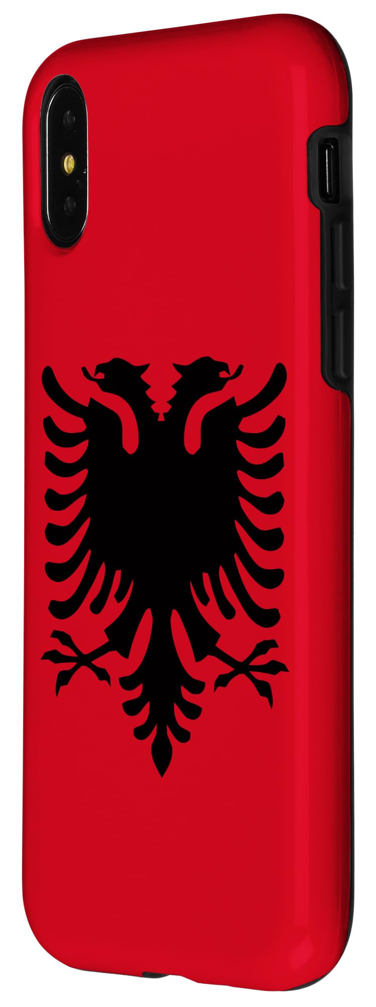 iPhone X/XS Case with Albanian Vertical Flag Design - Durable Protective Cover for Travel, National Pride & Everyday Use