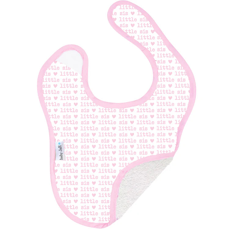 Lil Sis Baby Jar Feeding Bib - Soft & Adjustable Drool Bib for Infants & Toddlers - Perfect for Mealtime, Travel & Messy Play
