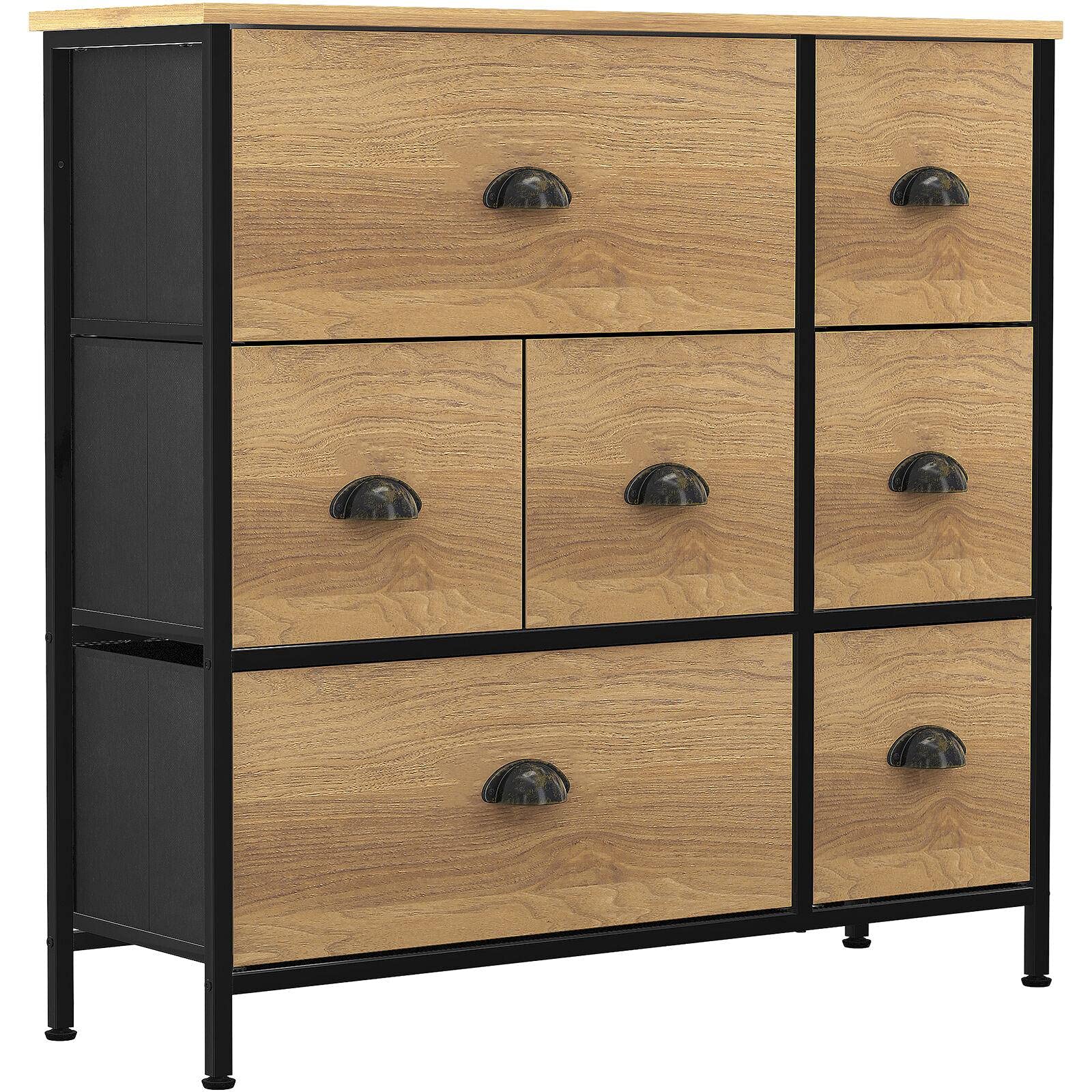 7-Drawer Dresser Organizer Cabinet Tower Shelf - Bedroom Storage Chest with Drawers for Clothes & Accessories | Perfect for Small Spaces, Dorm Rooms & Closet Organization