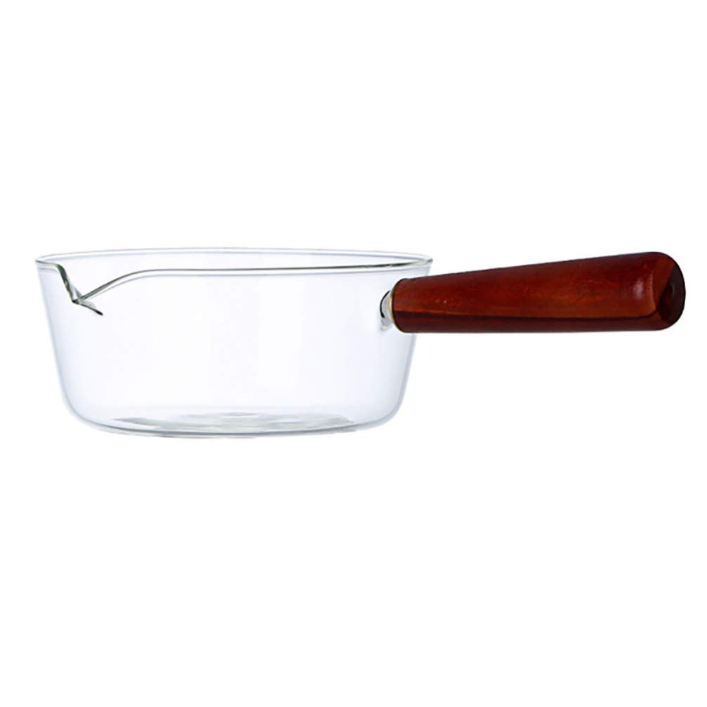 Cabilock 1-Piece Glass Saucepan with Lid - Non-Stick Mini Cooking Pot for Soup, Milk, Butter Warming - Perfect for Home Kitchen, Stovetop & Induction Cooktops - Ideal for Heating, Simmering & Serving Dishes