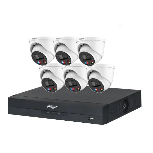 **Dahua TIOC 6MP 8-Channel Security Camera System Kit (DH-K6086TIOC) – Outdoor/Indoor Surveillance for Home & Business Protection**