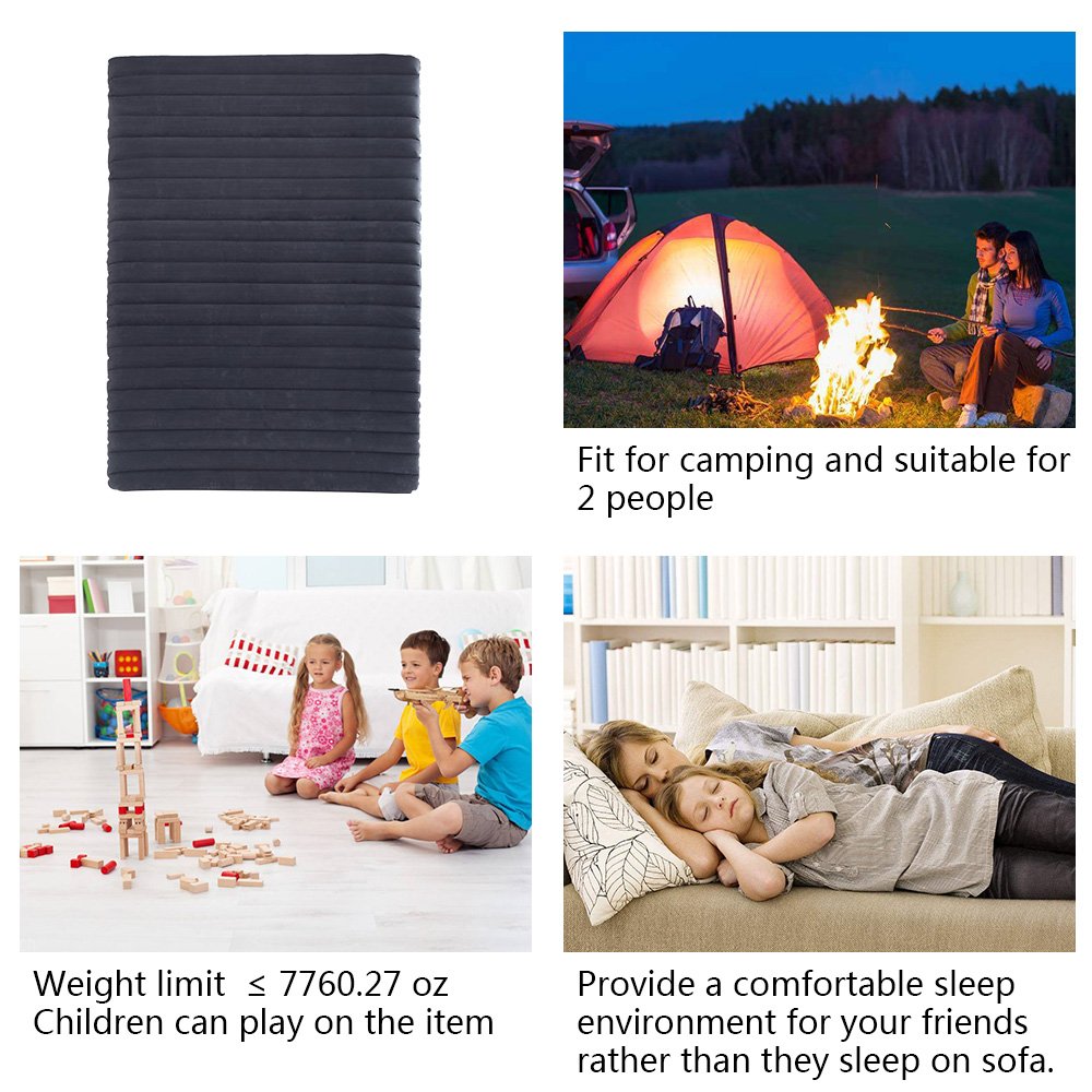 **FMS Inflatable Camping Air Bed Mat - 2 Person Sleeping Air Mattress with Repair Kit, Portable Blow Up Bed Pad for Guest, Travel, Hiking - Perfect for Camping, Backpacking & Home Use**