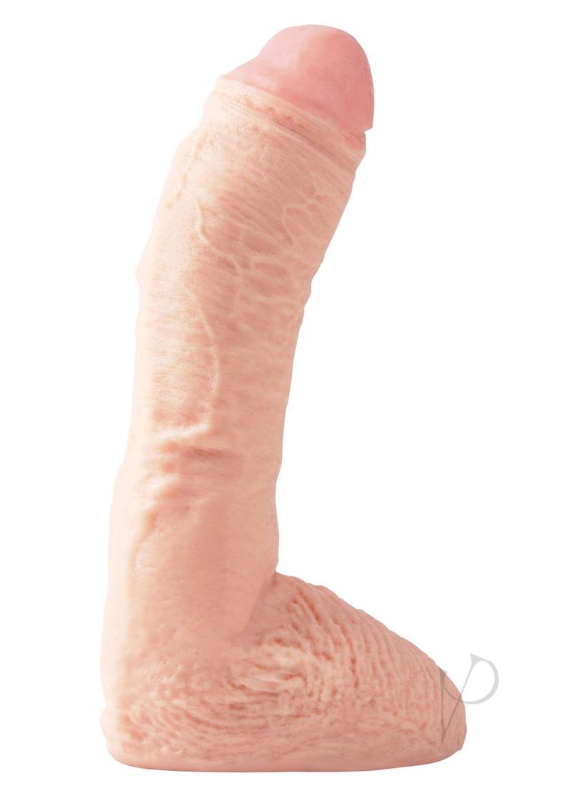 Basix Rubber Works Fat Boy Dong 10 Inch Realistic Vanilla Dildo - Perfect for Solo Play, Couples & BDSM Scenes