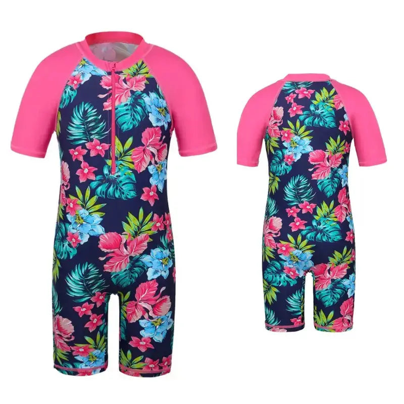Girls One Piece Swimsuit for Ages 4-11 | Swimcore Comfortable Bathing Suit for Kids - Perfect for Pool, Beach & Summer Water Activities