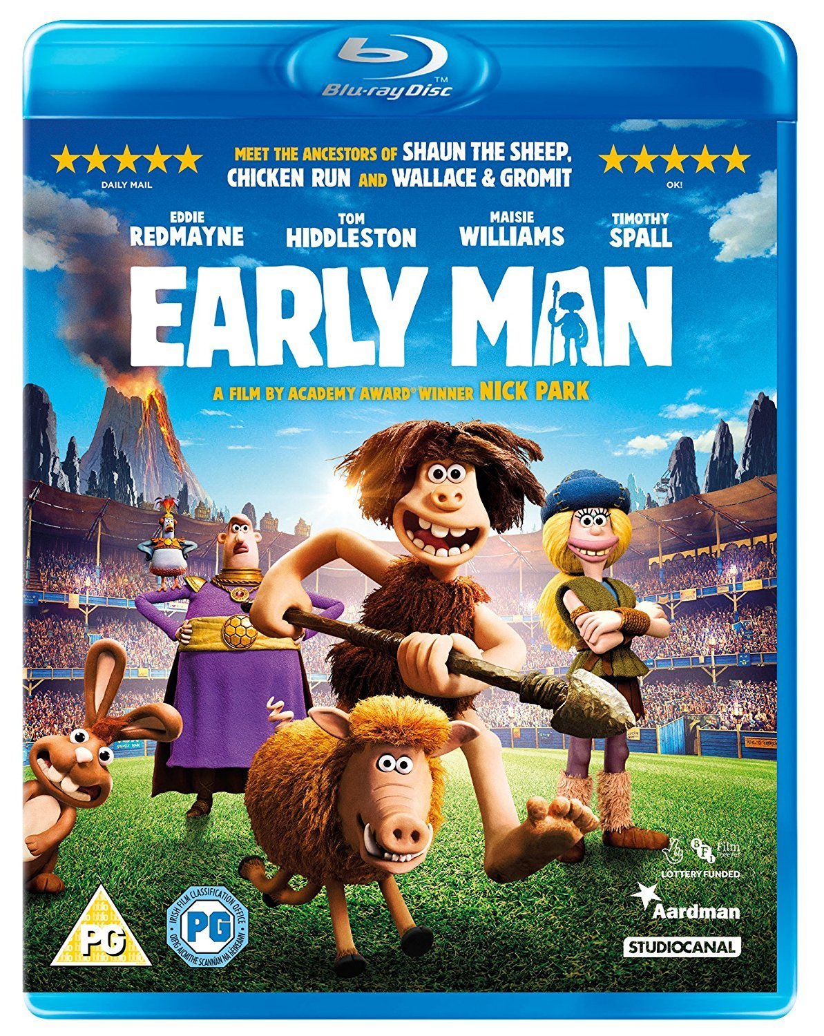 Early Man [Blu-ray] 2018 Animated Movie - Family Comedy Adventure Film by Aardman Animations - Perfect for Kids Movie Night and Family Entertainment