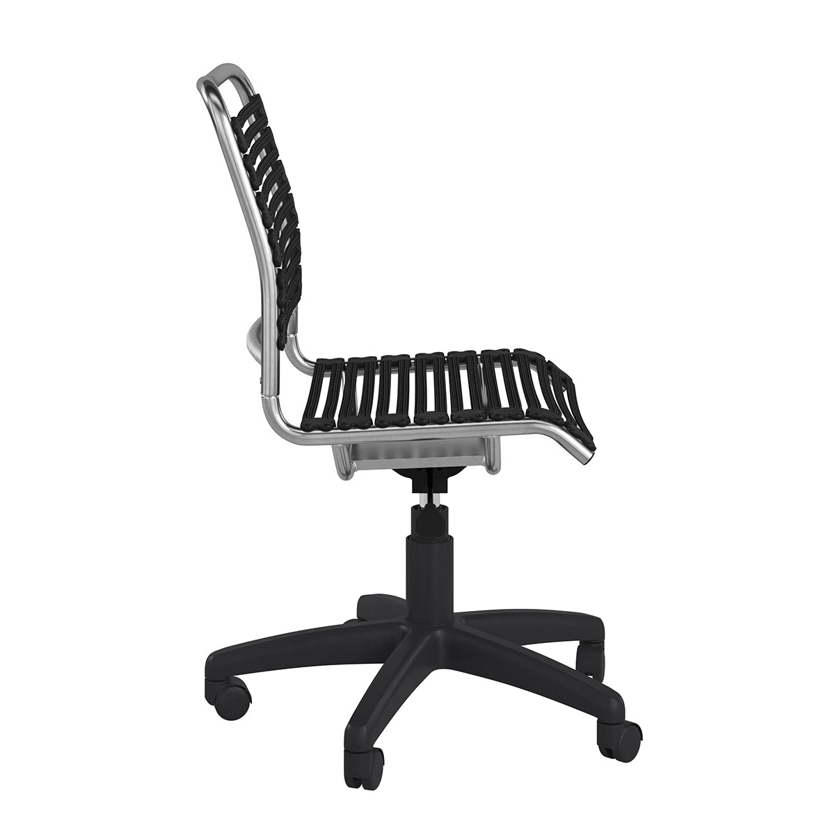 Allison Bungie Flat Low Back Office Chair - Ergonomic Mesh Desk Chair with Graphite Black Frame & Swivel Base - Perfect for Home Office, Computer Workstation & Conference Rooms
