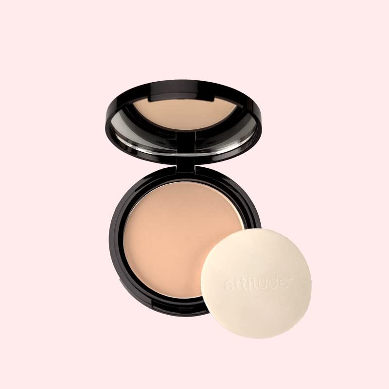 Attitude Compact Powder Light 9g - Vegan, Cruelty-Free, Talc-Free Makeup for Flawless Matte Finish | Perfect for Daily Wear & Touch-Ups