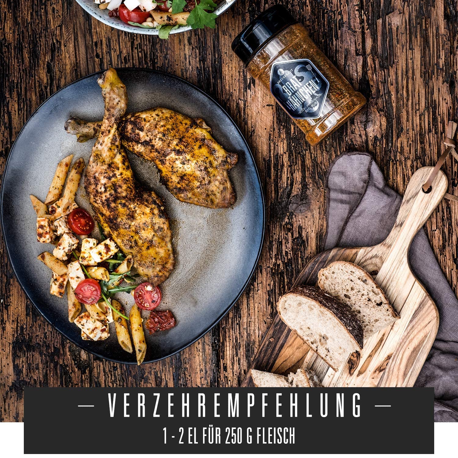 Ankerkraut Roast Chicken Seasoning - Crispy Chicken Marinade & BBQ Rub for Grilling, Oven, and Pan - Perfect for Chicken Wings & Homemade Spices - 200g Shaker Bottle - Ideal for BBQs, Family Dinners & Outdoor Cooking
