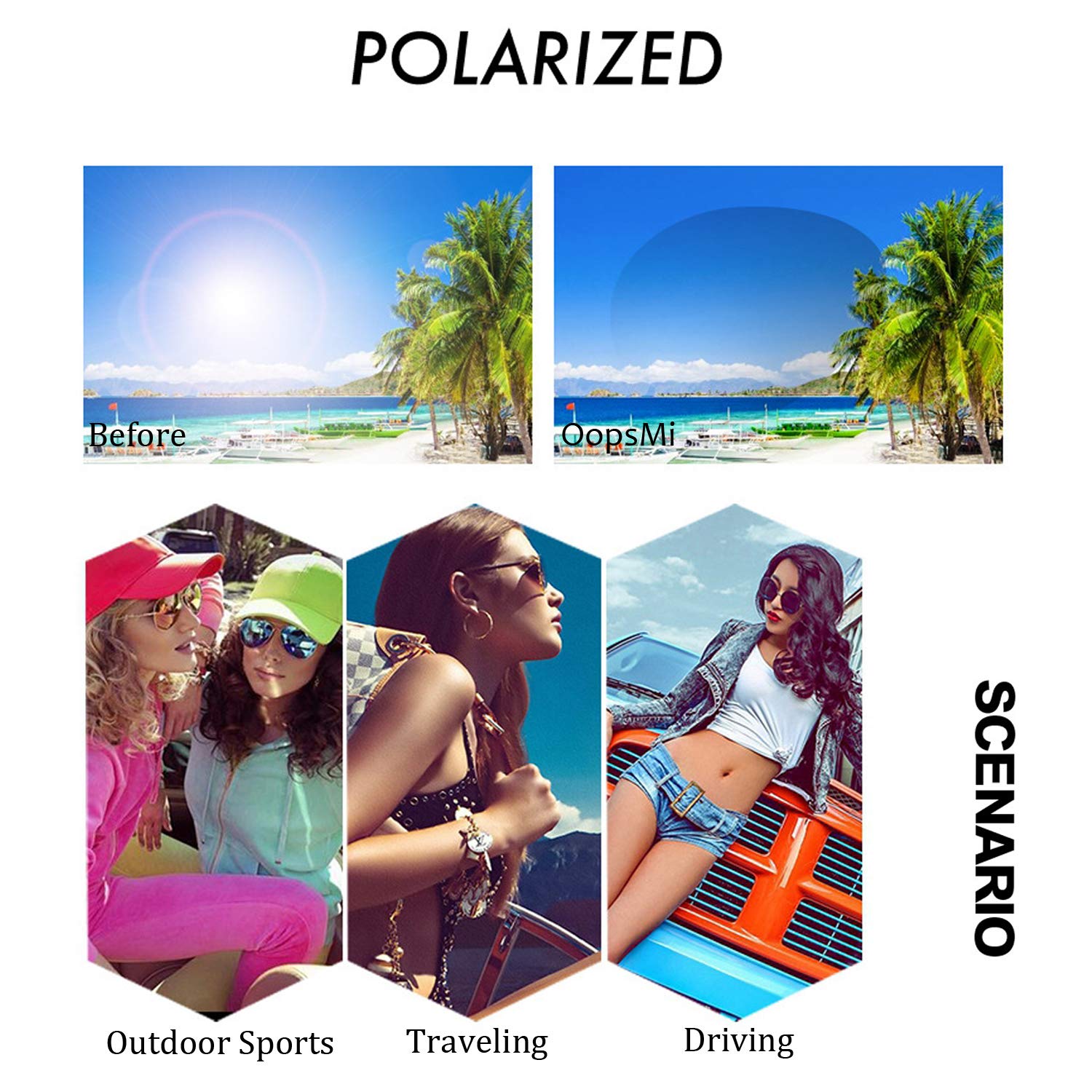 Polarized Clip-On Sunglasses for Prescription Glasses - Anti-Glare UV Protection Driving Glasses for Men & Women - Perfect for Outdoor Activities, Driving, and Sports
