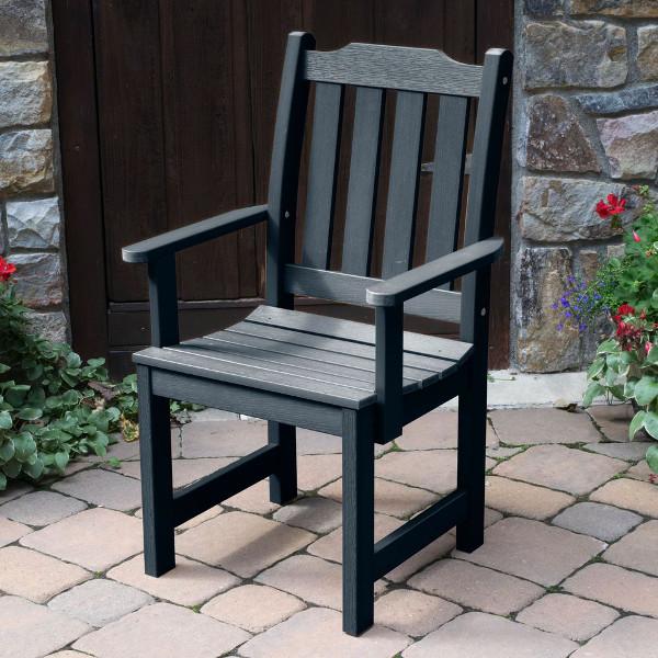 Eco-Friendly Recycled Plastic Outdoor Dining Armchair - Durable & Weather-Resistant Patio Chair for Garden, Deck, and Poolside Use